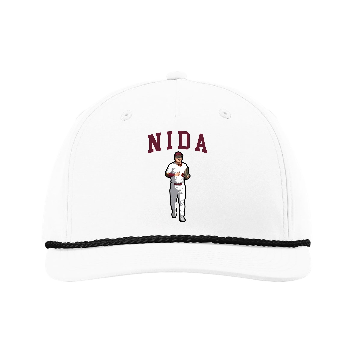 Five-Panel Classic Rope Cap — Shirsey in White