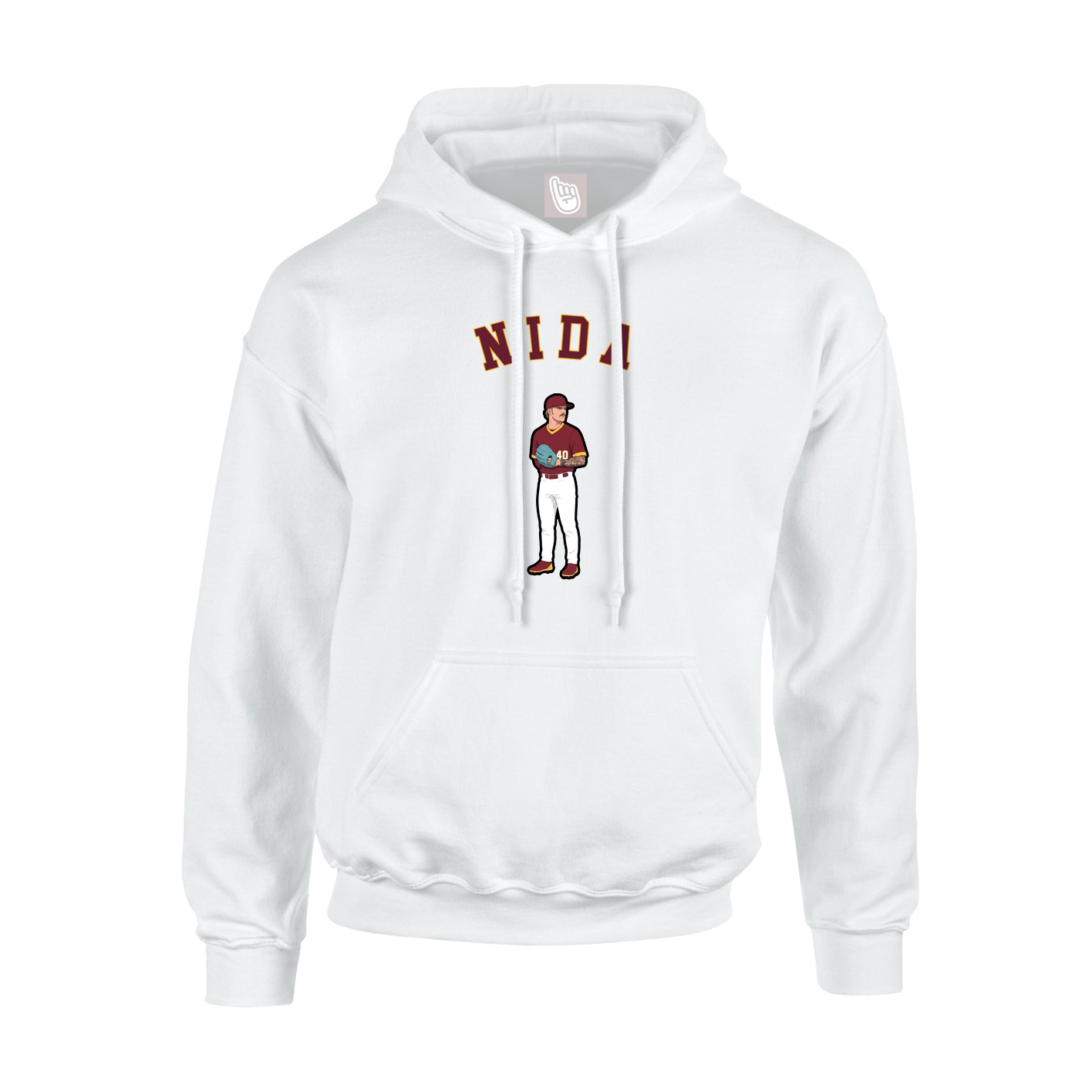 Youth Hoodie — Shirsey Arch in White