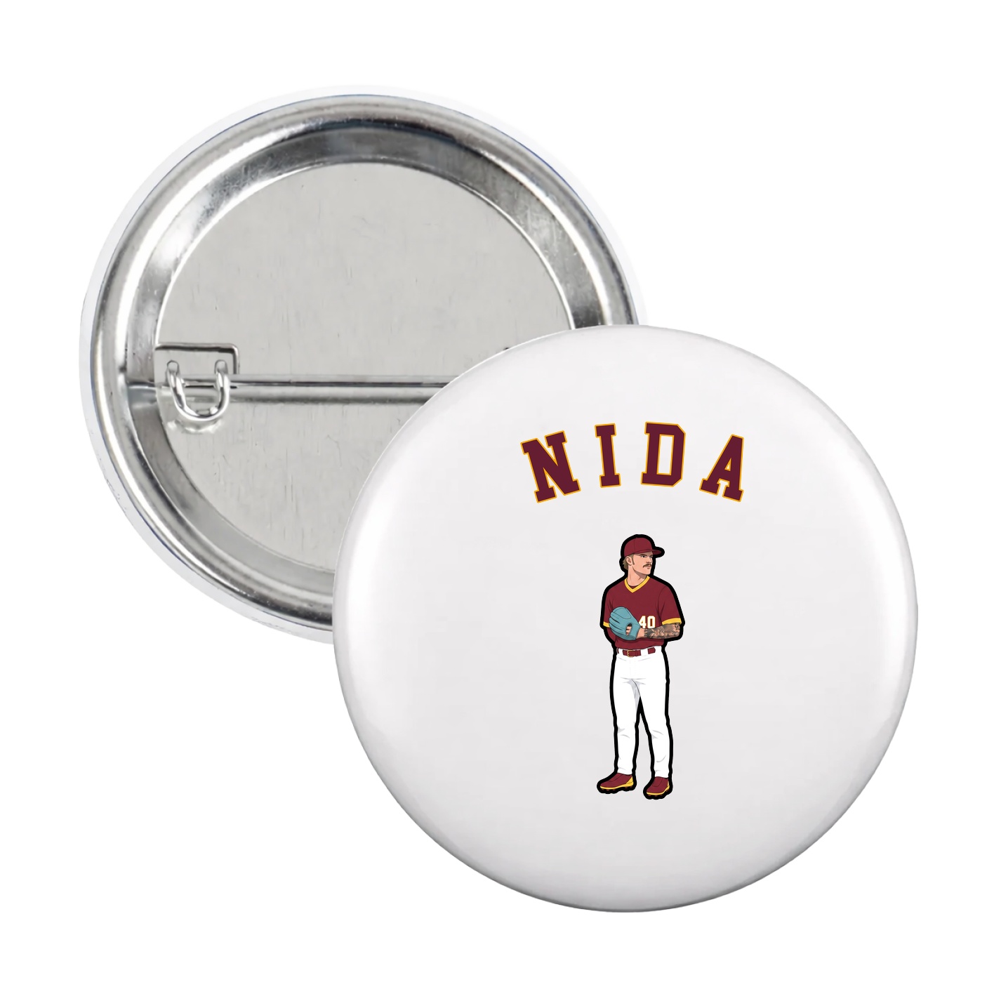 Game Day Button — Shirsey Arch in White