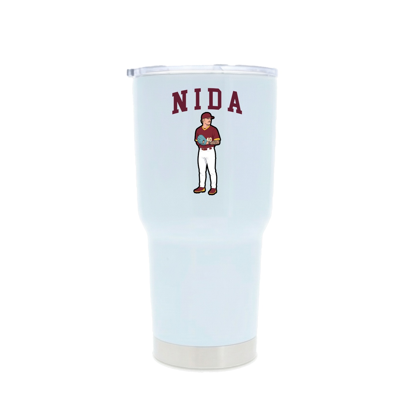 30oz Stainless Steel Tumbler — Shirsey in White
