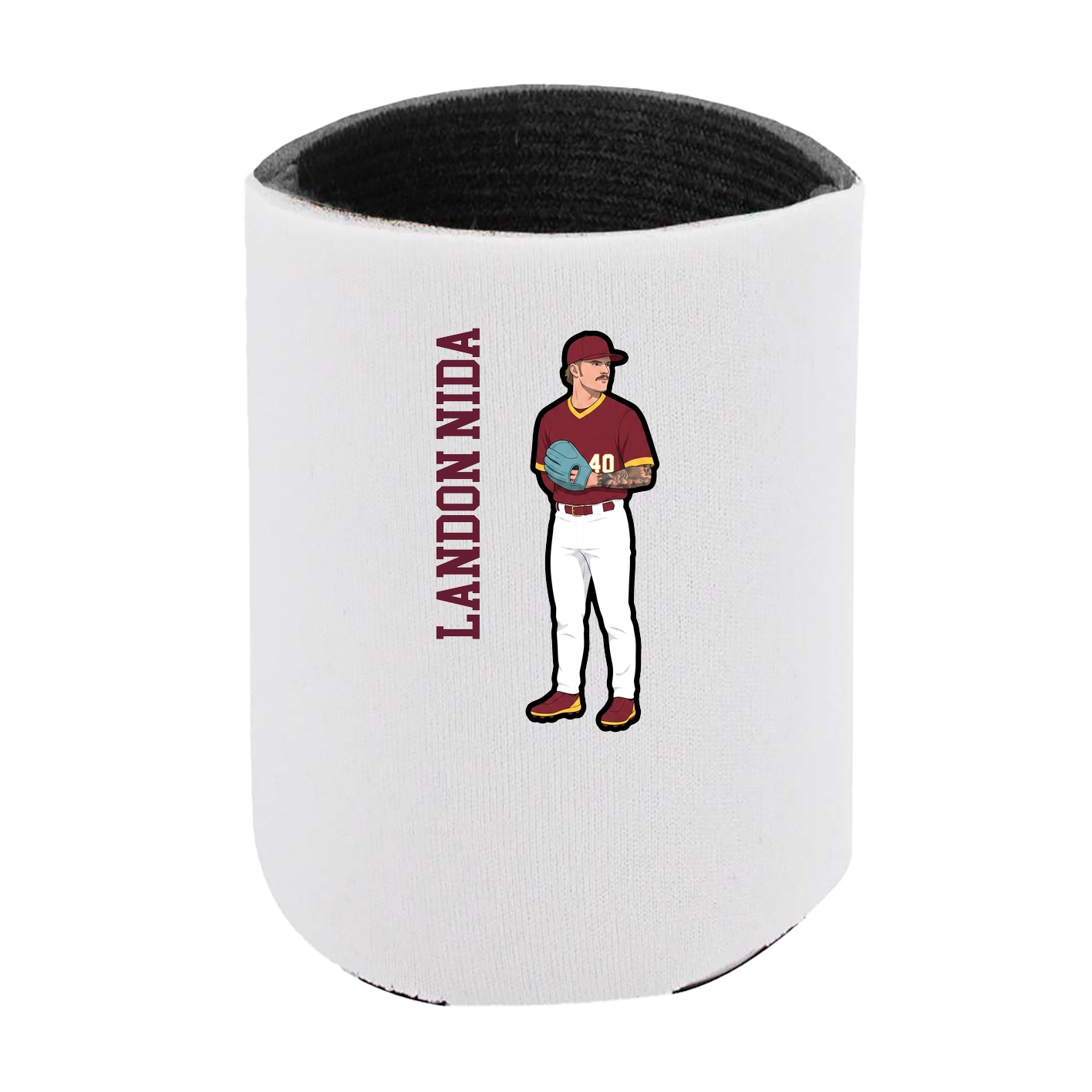 Can Holder — Name Vertical in White