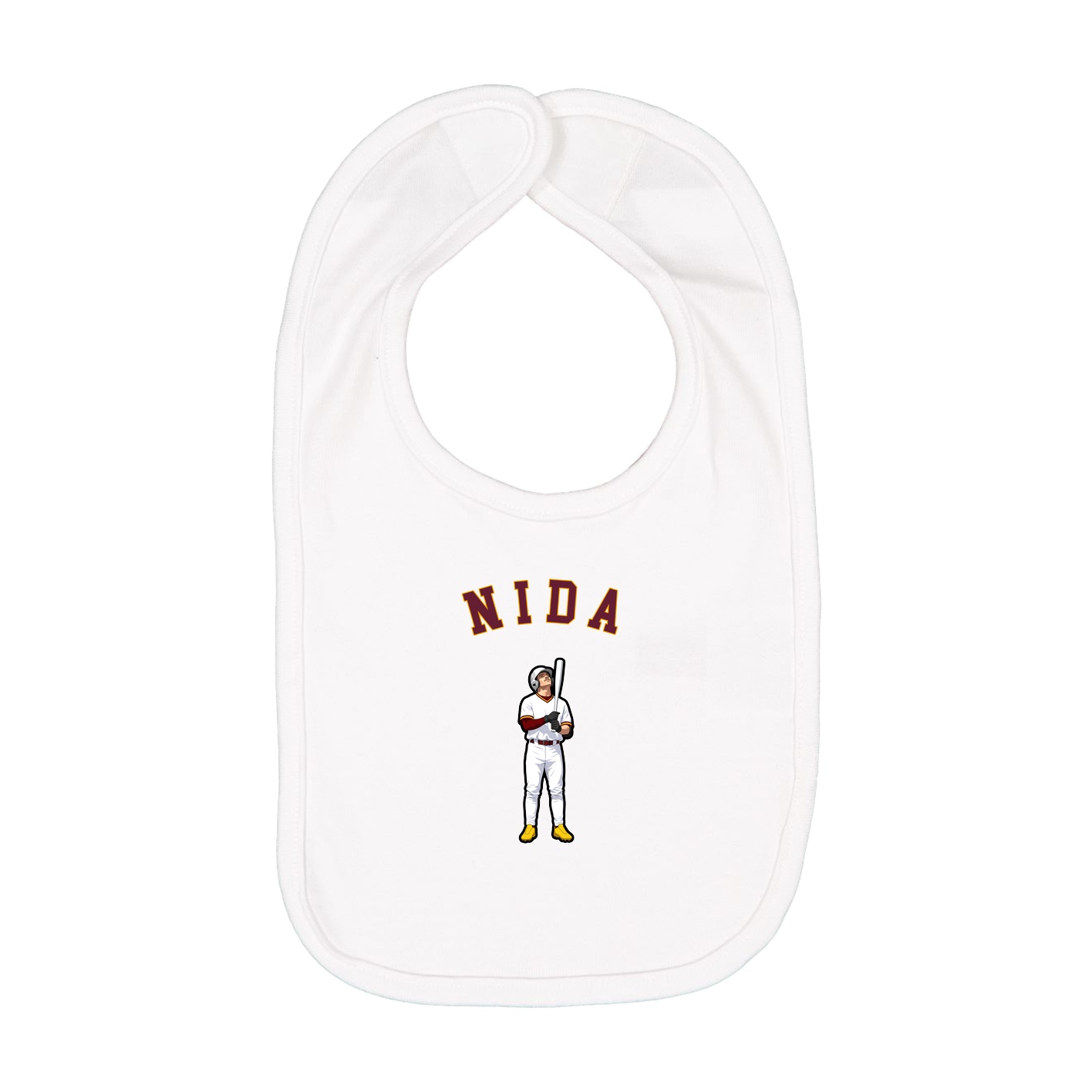 Infant Bib — Shirsey Arch in White