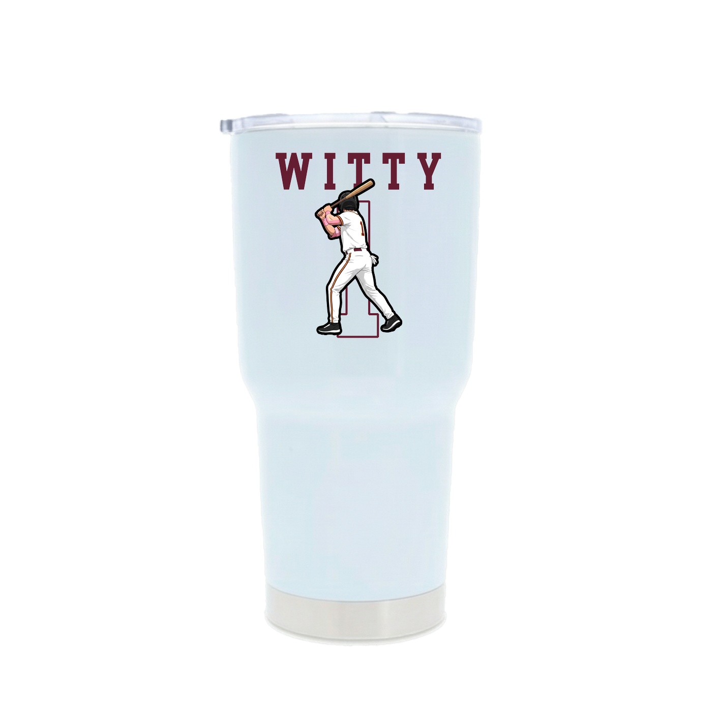 30oz Stainless Steel Tumbler — Shirsey in White