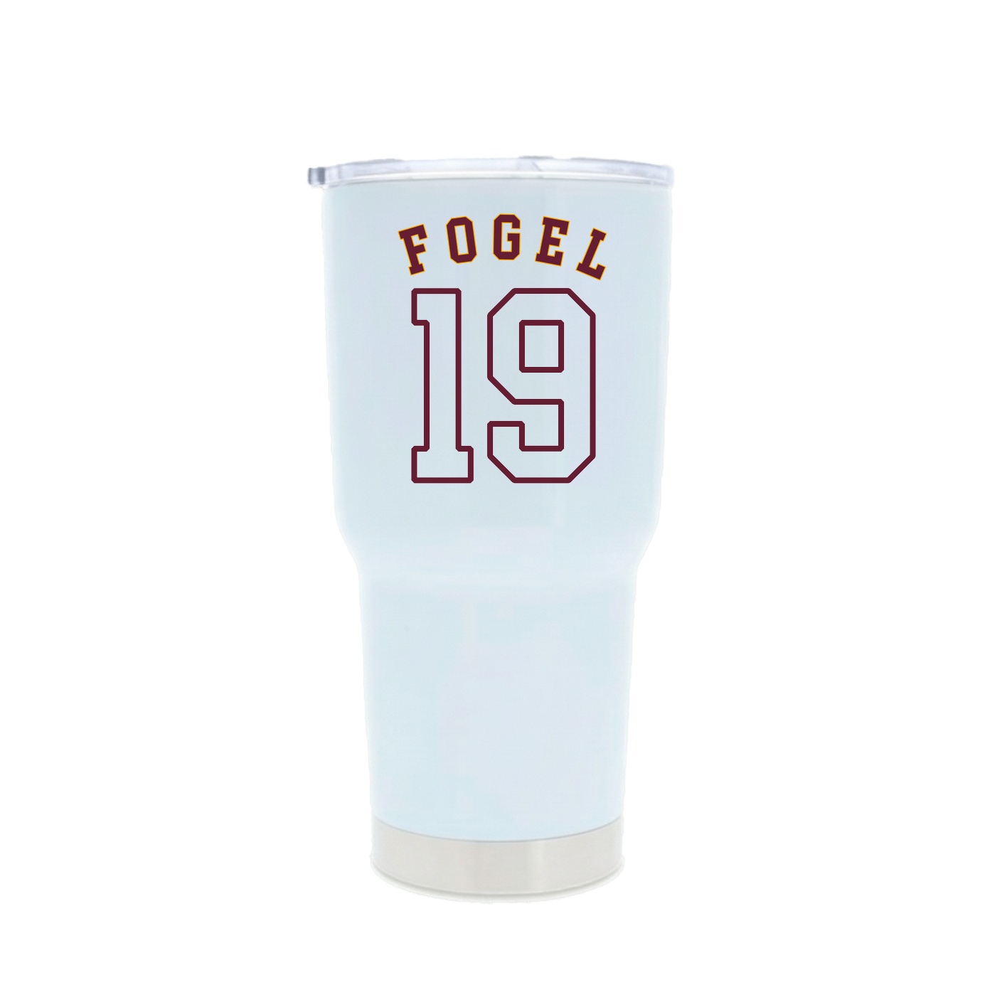 30oz Stainless Steel Tumbler — Shirsey Arch in White