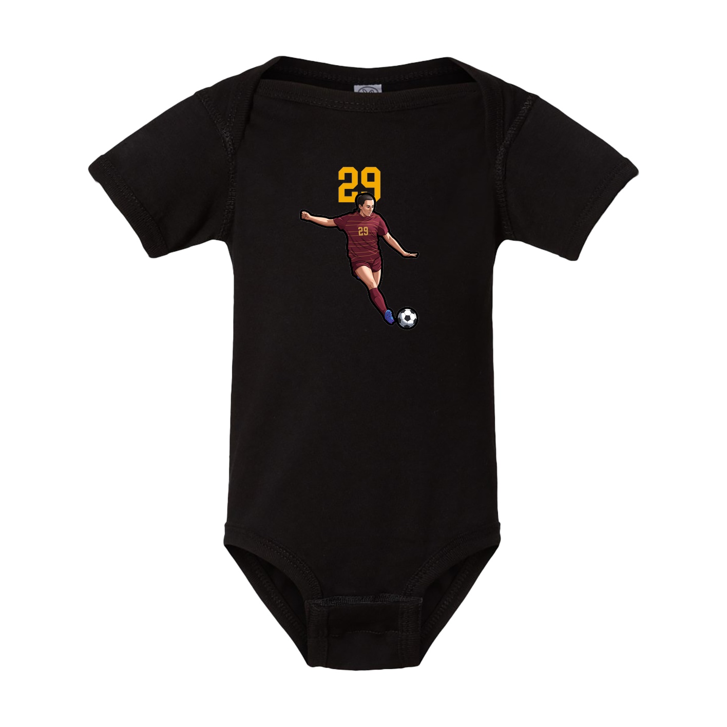 Baby Onesie — Number Top in Black