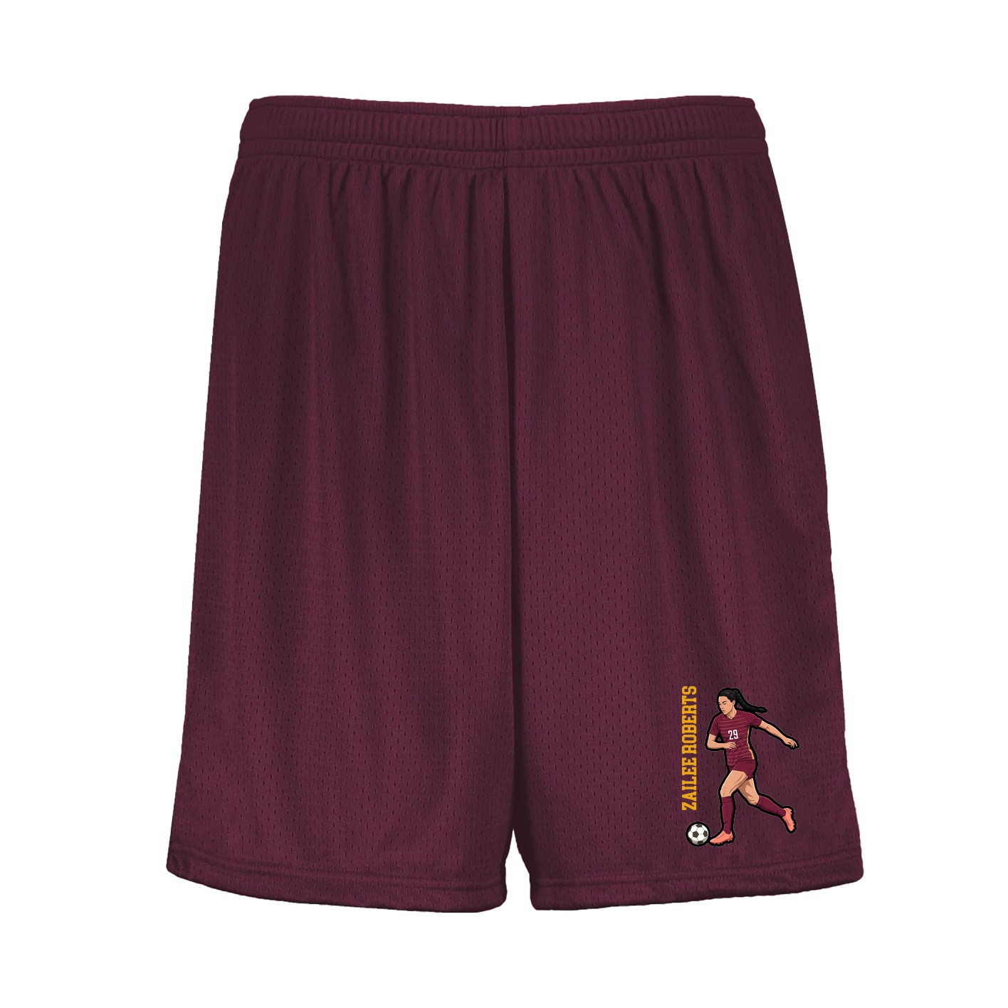 Shorts — Name Vertical in Maroon