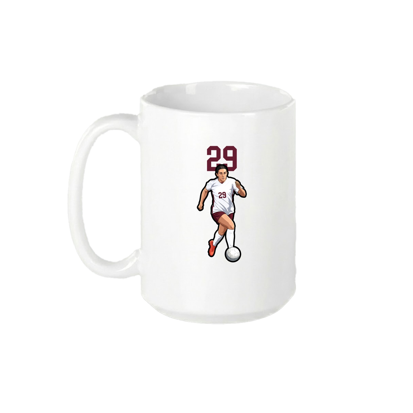 15oz Coffee Mug — Number Top in White
