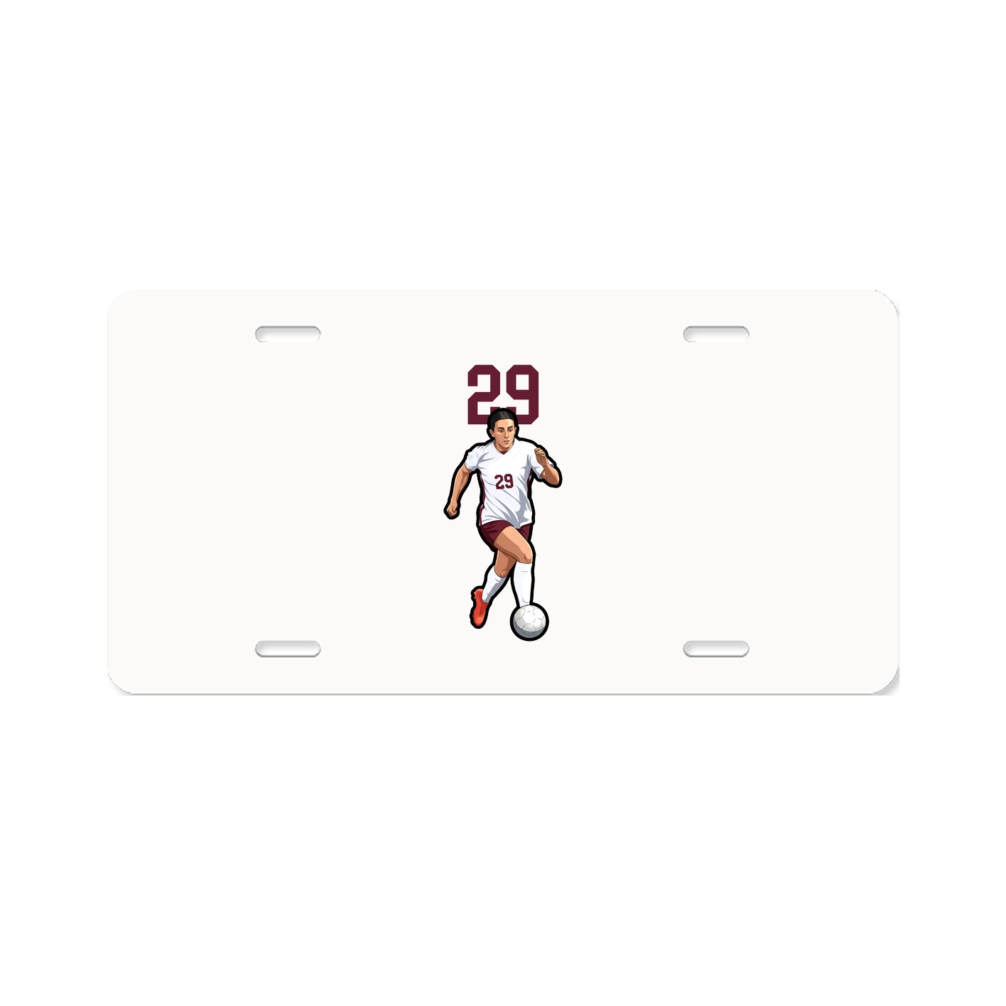 License Plate — Number Top in Classic