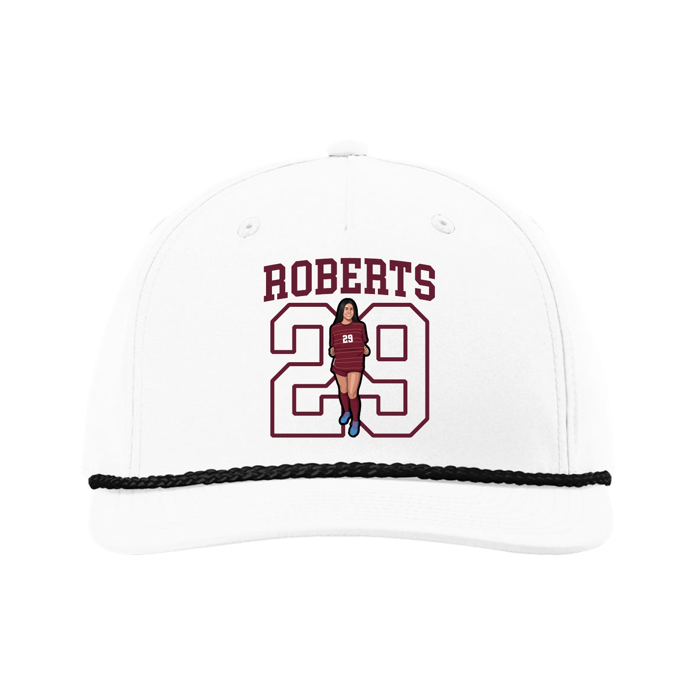 Five-Panel Classic Rope Cap — Shirsey in White