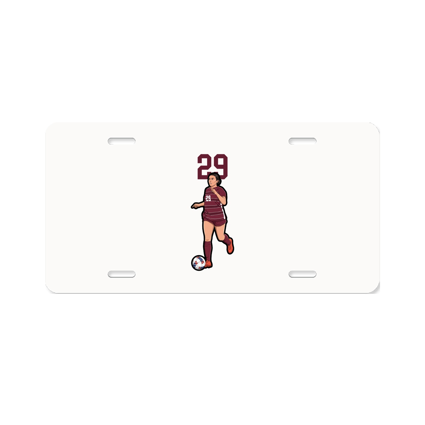 License Plate — Number Top in Classic