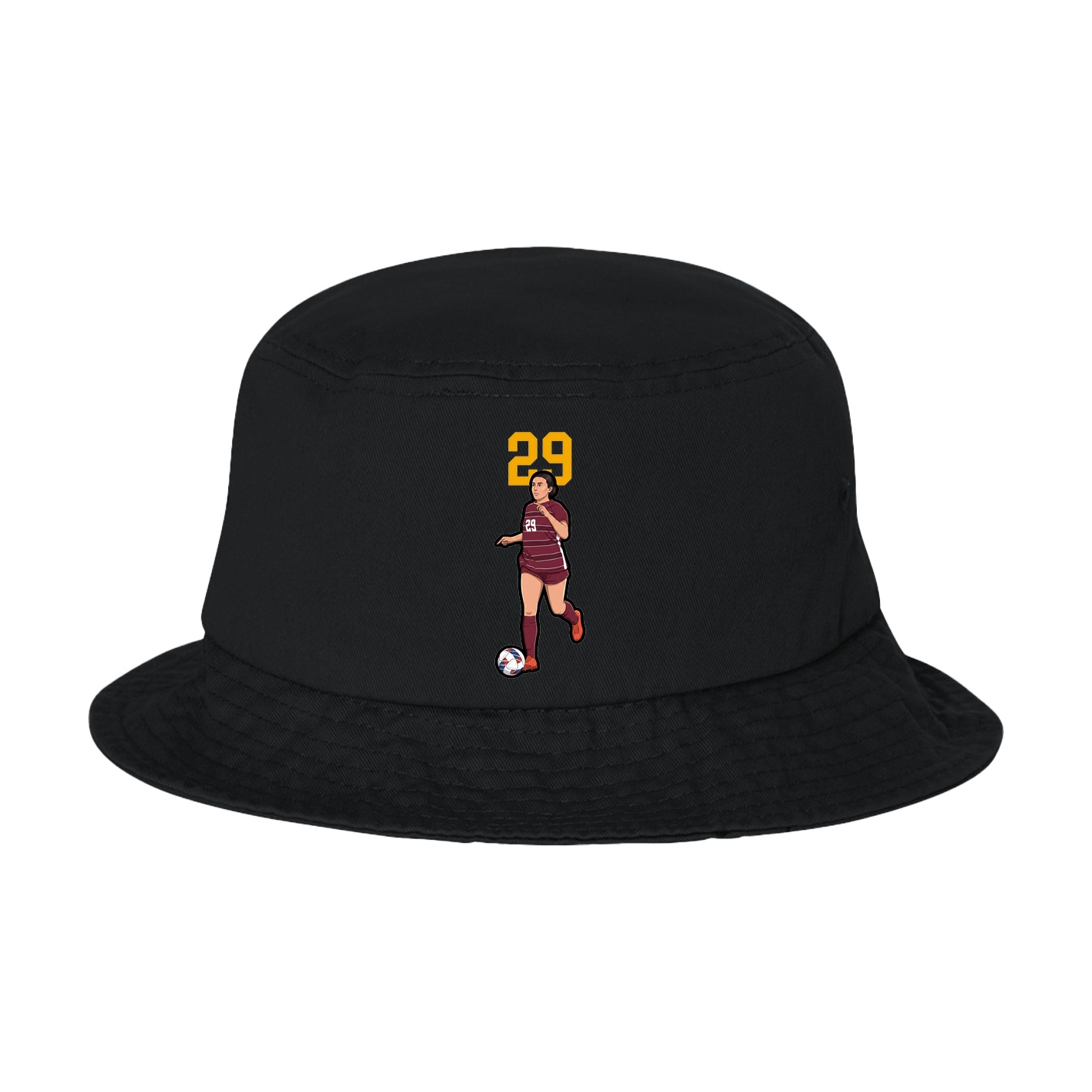 Bucket Cap — Number Top in Black