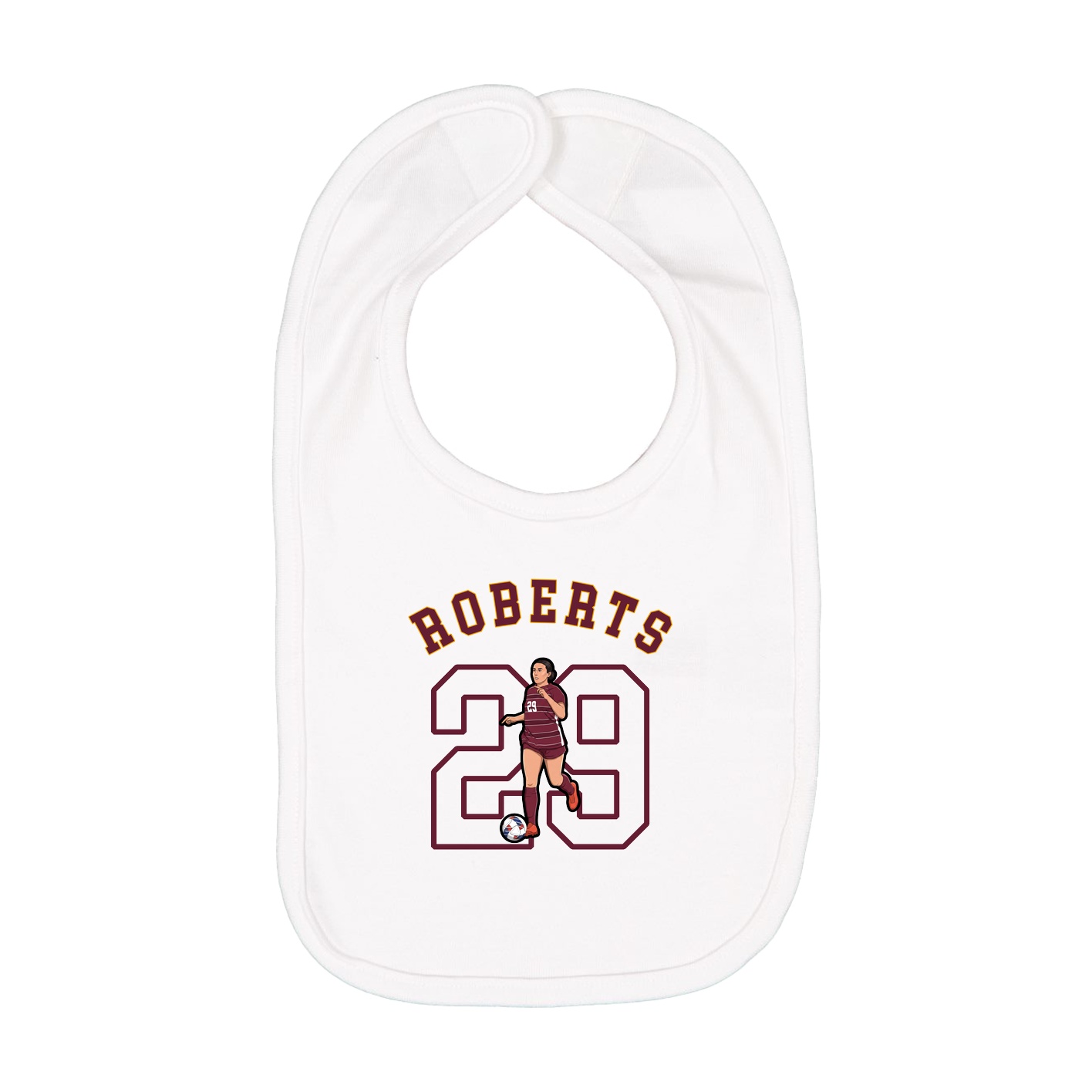 Infant Bib — Shirsey Arch in White