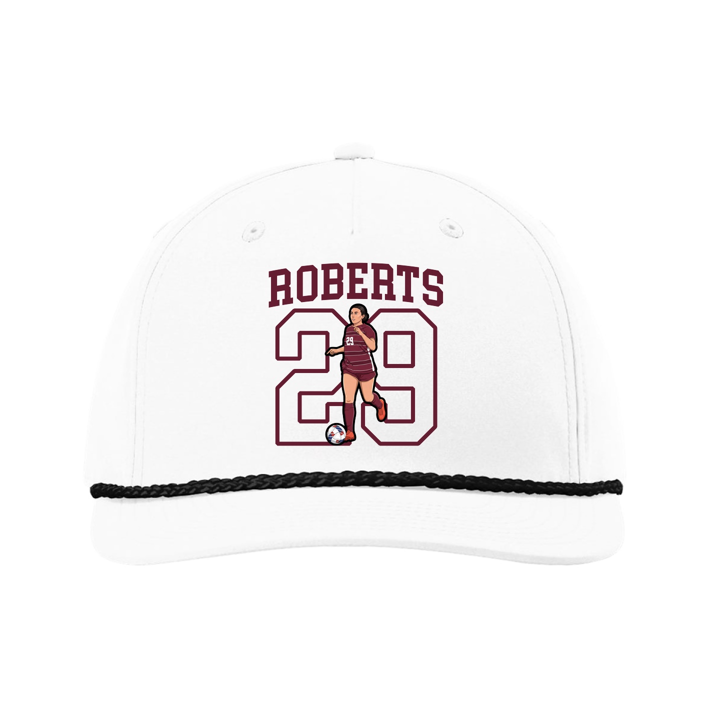 Five-Panel Classic Rope Cap — Shirsey in White