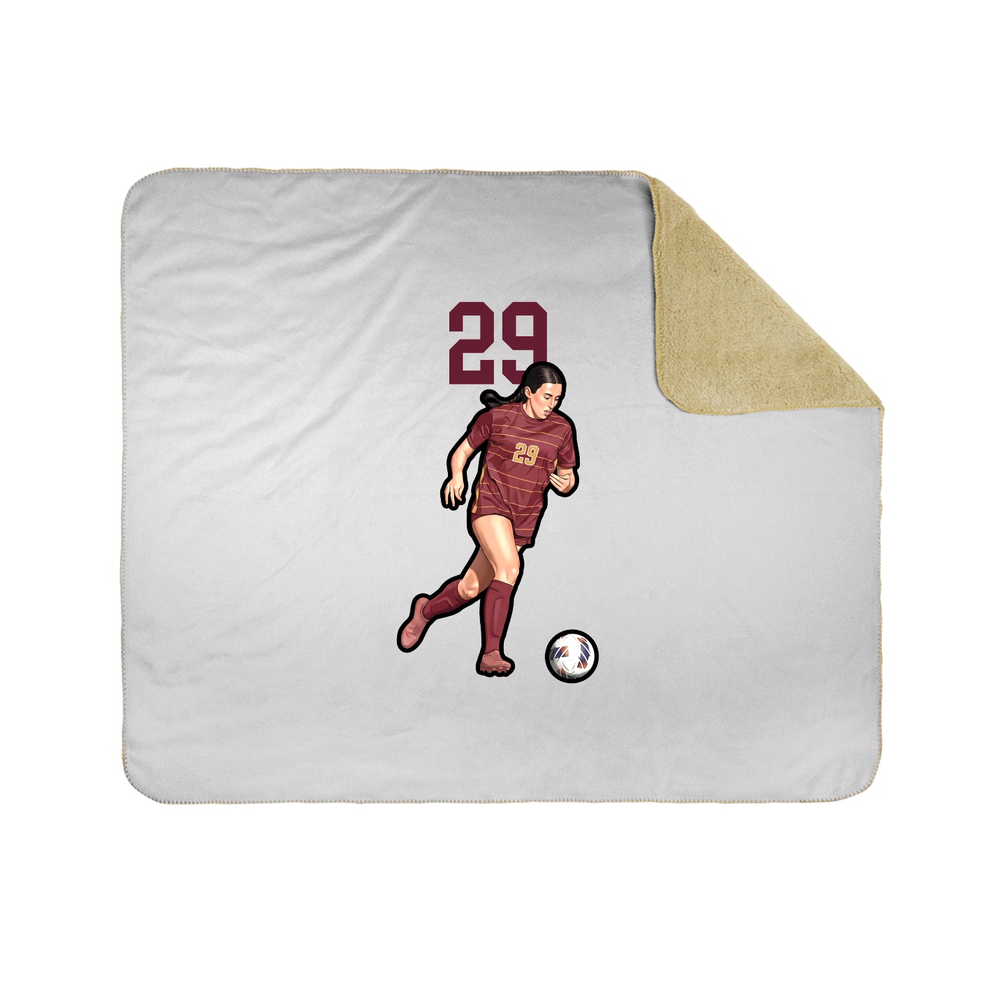 Throw Blanket — Number Top in White