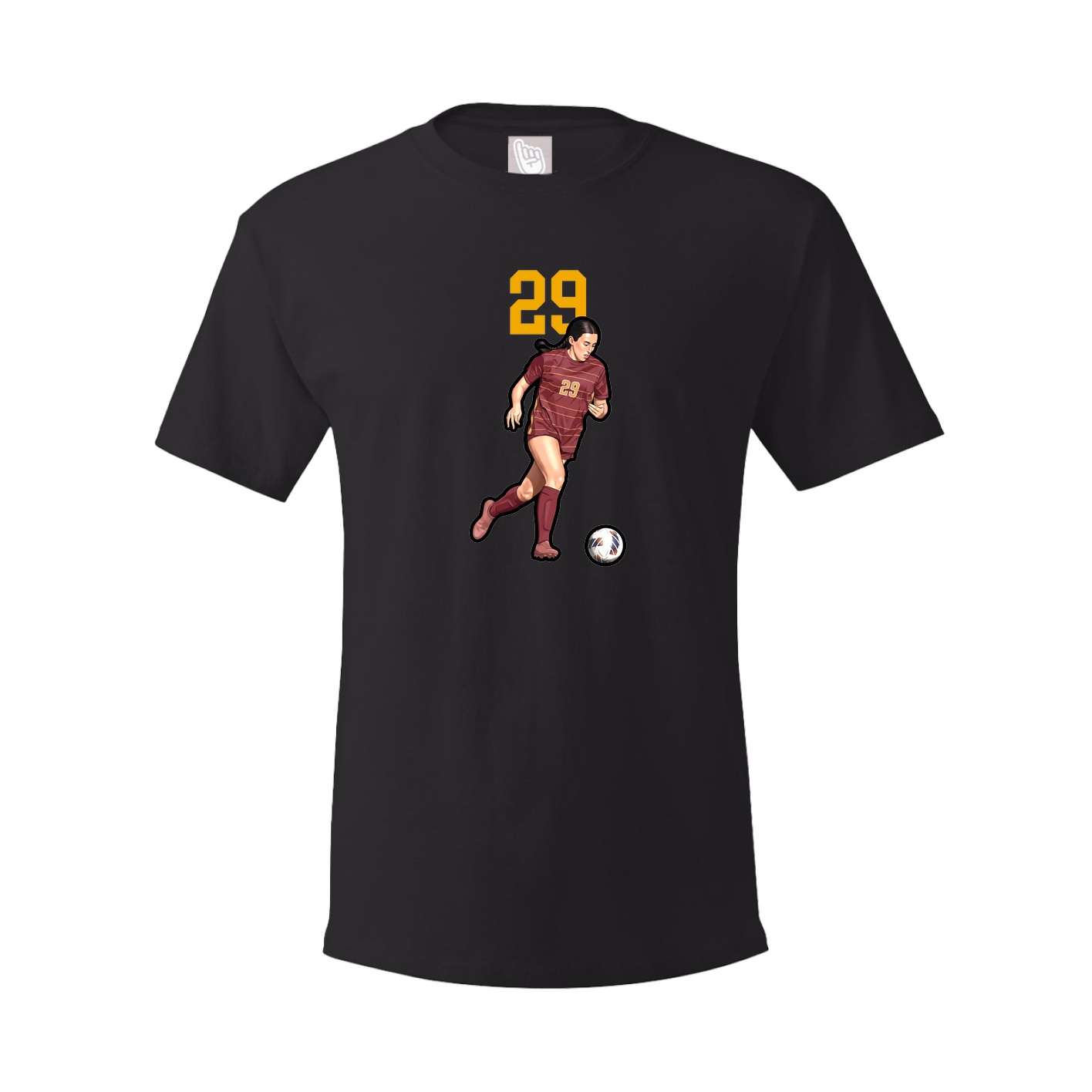 Youth Tee — Number Top in Black