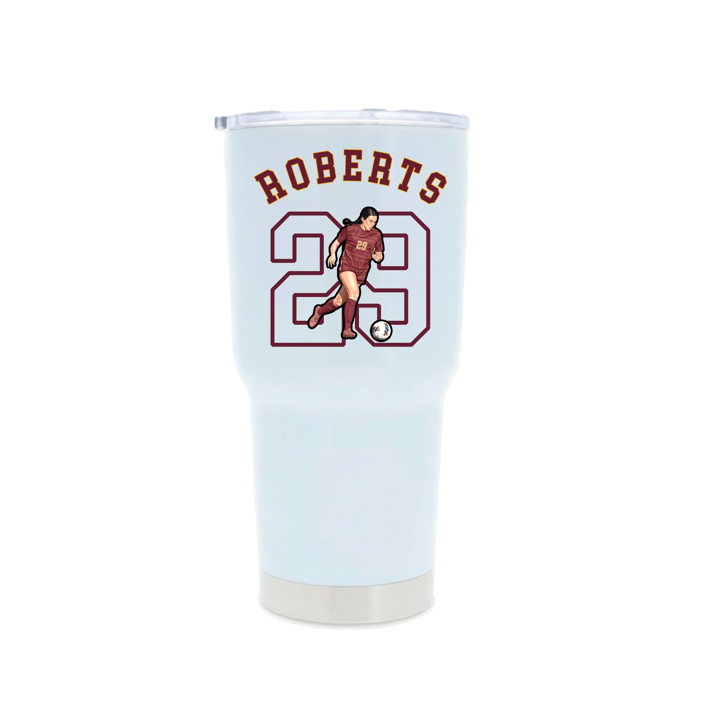 30oz Stainless Steel Tumbler — Shirsey Arch in White