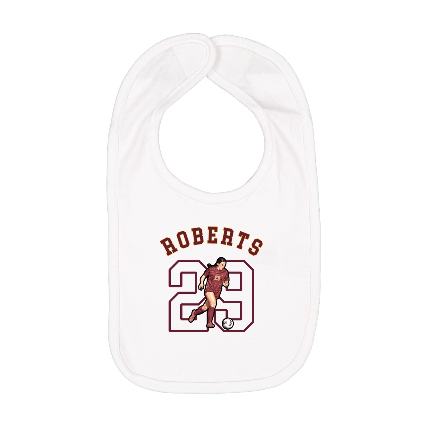 Infant Bib — Shirsey Arch in White