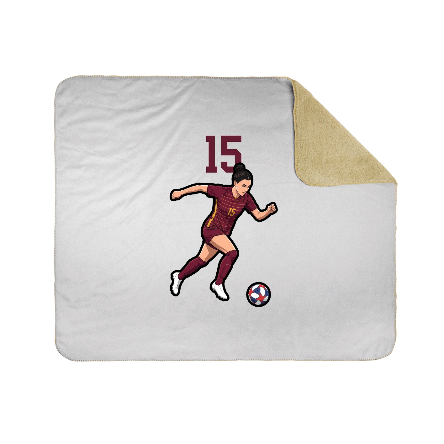 Throw Blanket — Number Top in White