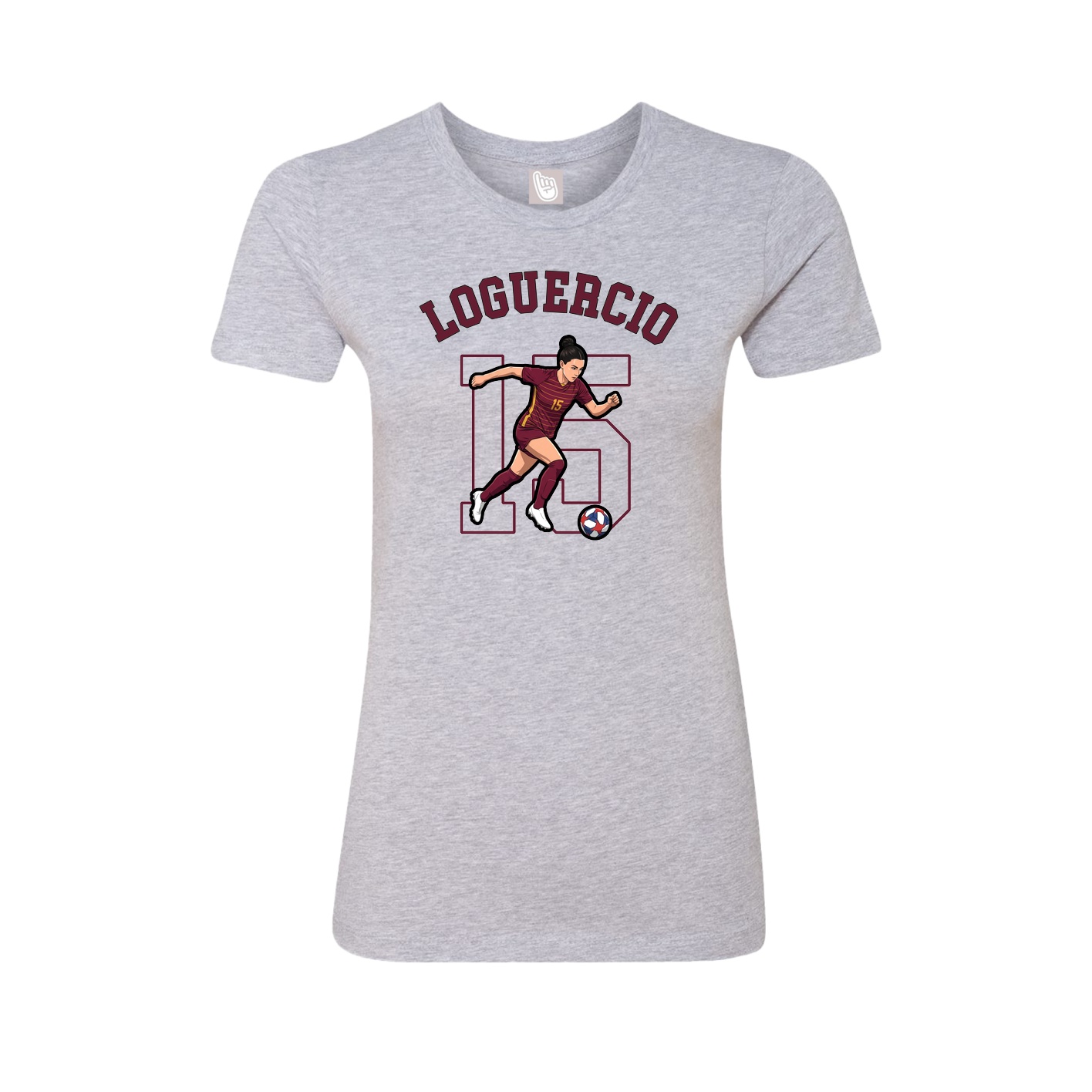 Fitted Women's Tee — Shirsey Arch in Grey