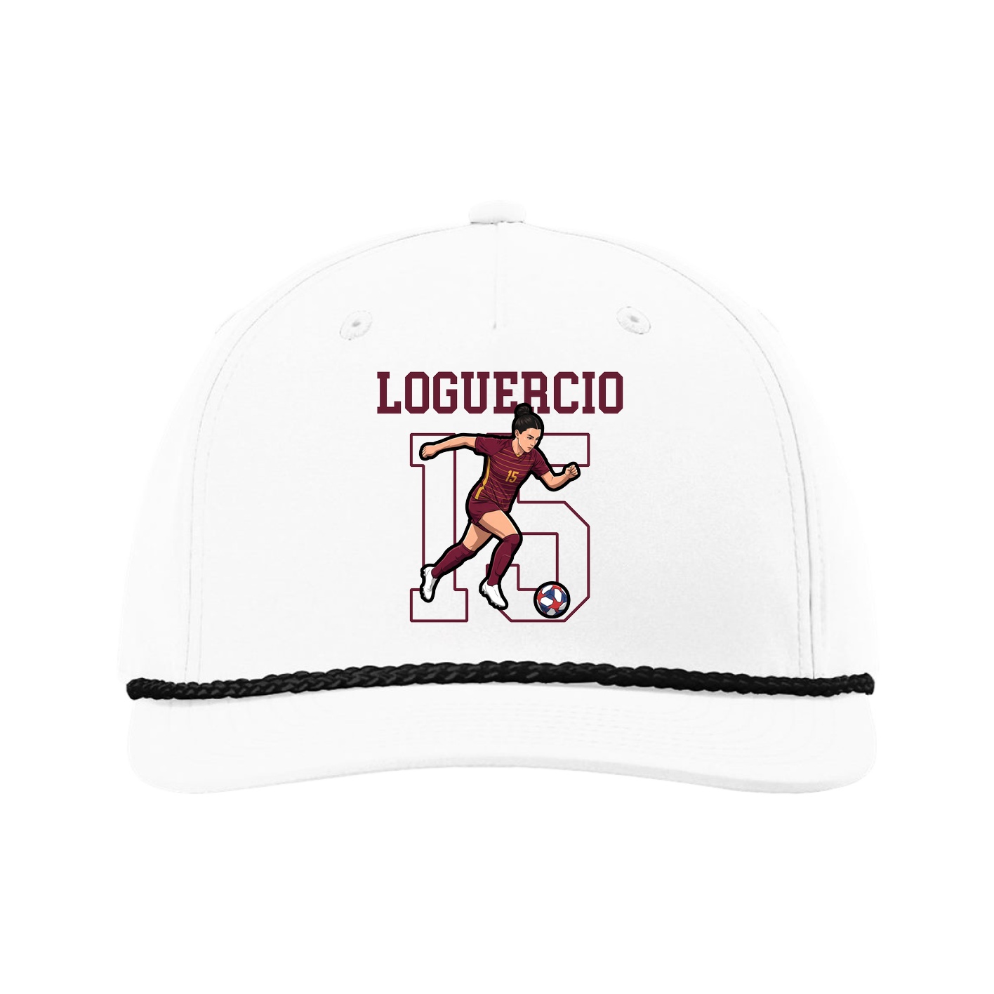 Five-Panel Classic Rope Cap — Shirsey in White