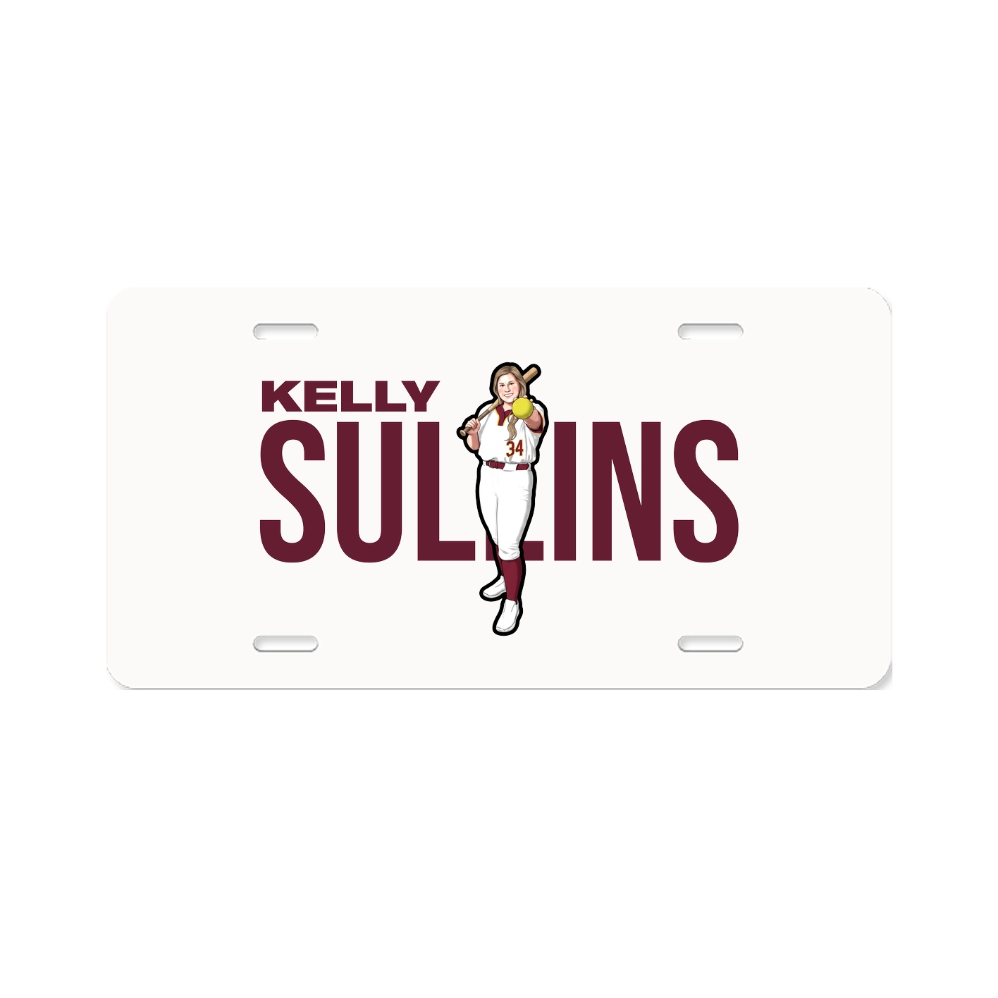 License Plate — Player Name in Classic