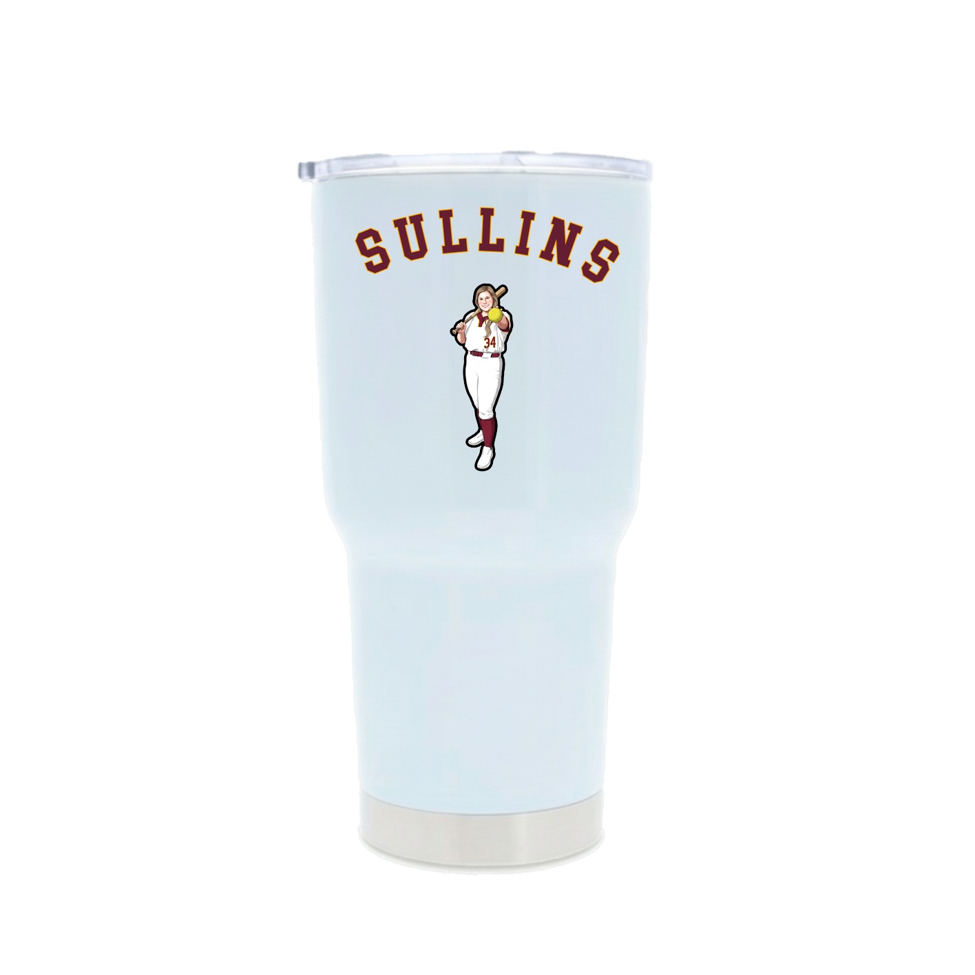 30oz Stainless Steel Tumbler — Shirsey Arch in White