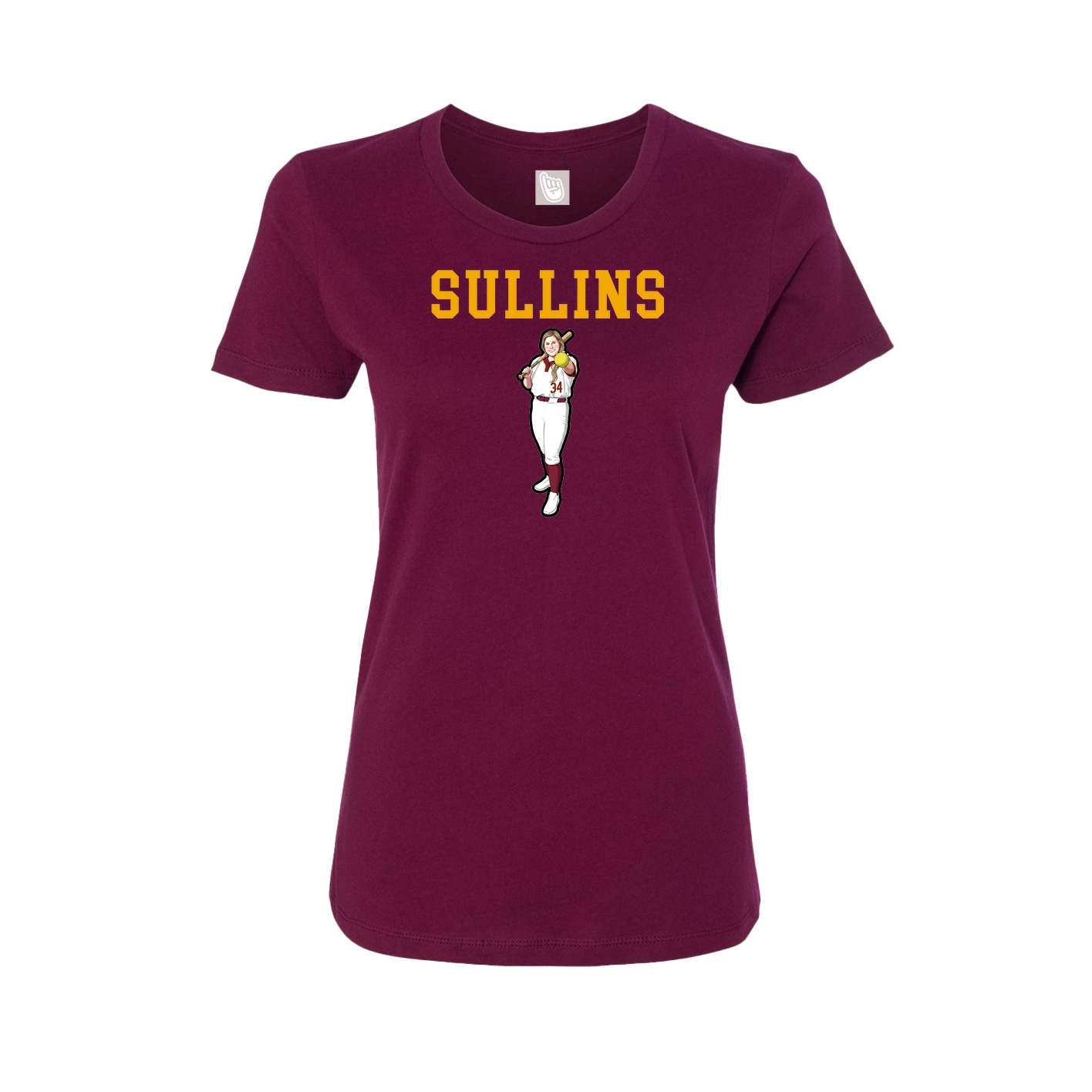 Fitted Women's Tee — Shirsey in Maroon