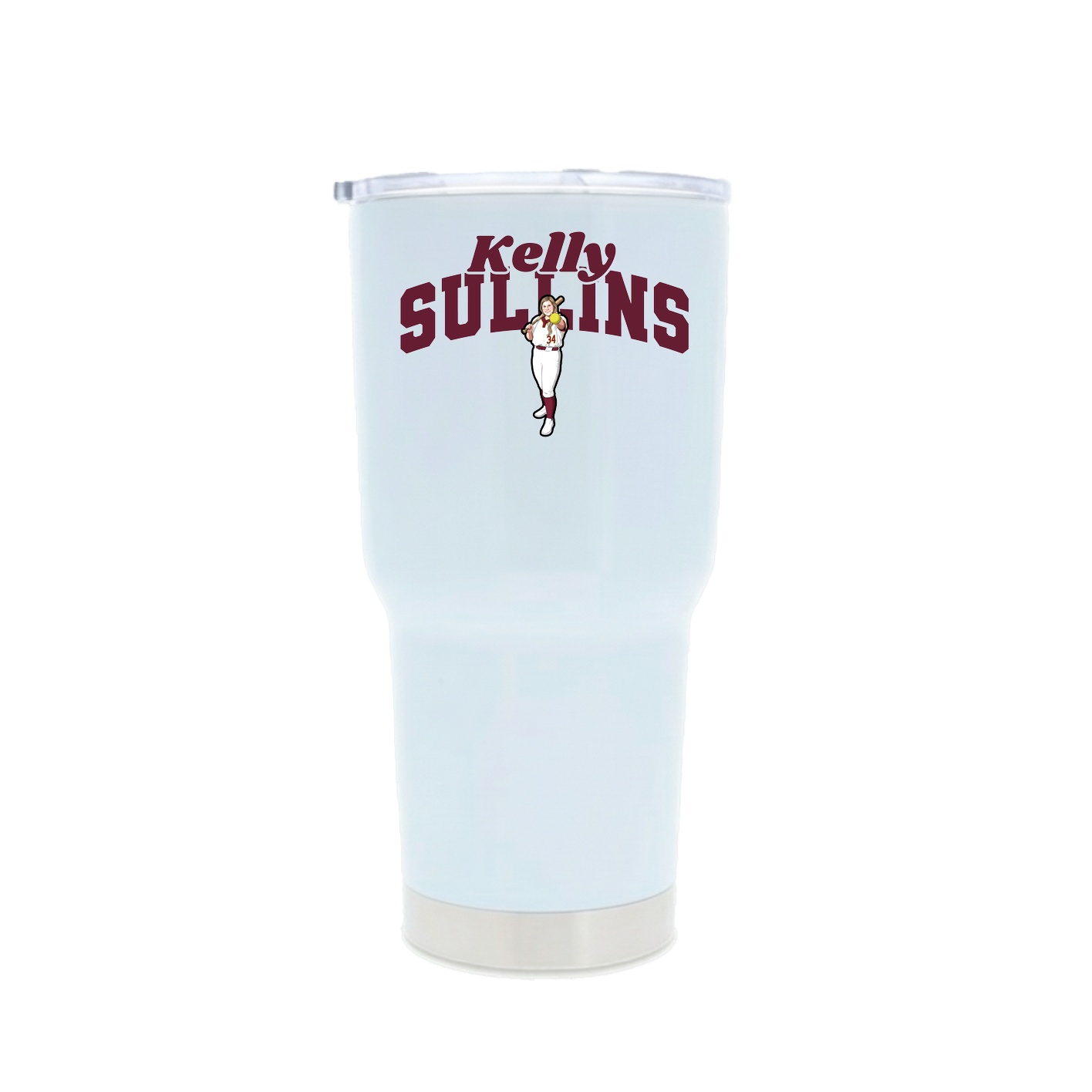 30oz Stainless Steel Tumbler — Signature Arch in White