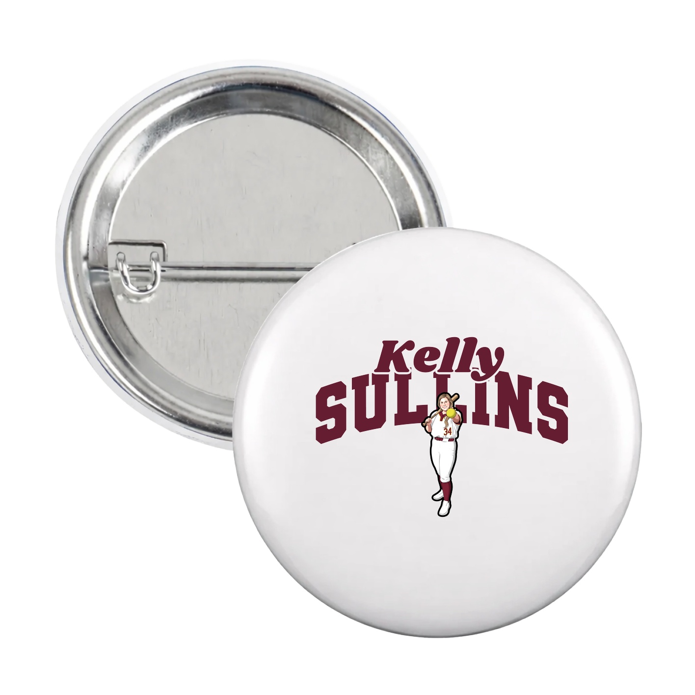 Game Day Button — Signature Arch in White