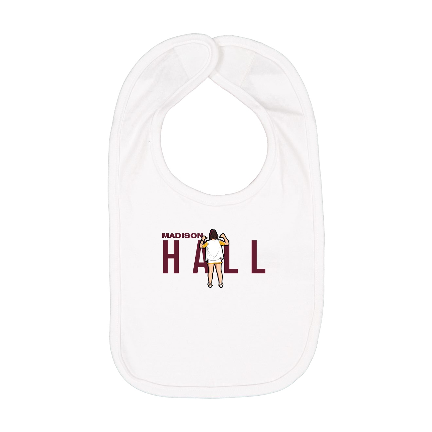 Infant Bib — Player Name in White