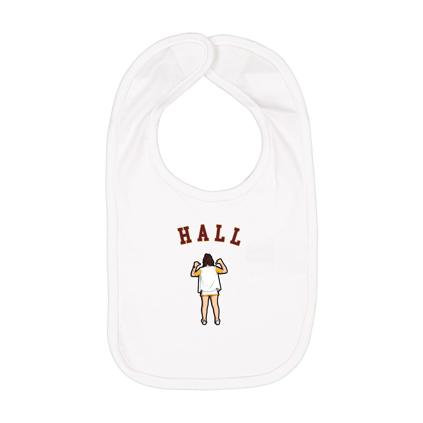 Infant Bib — Shirsey Arch in White