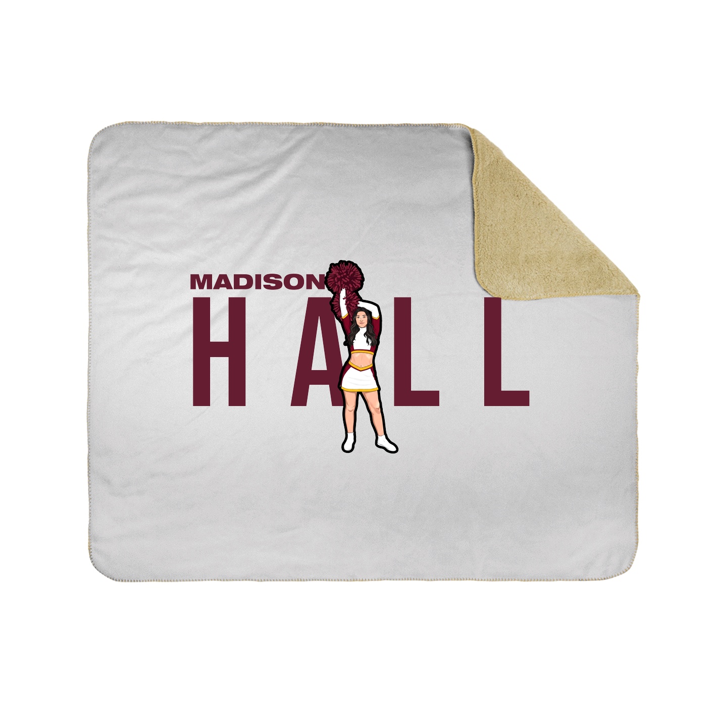 Throw Blanket — Player Name in White