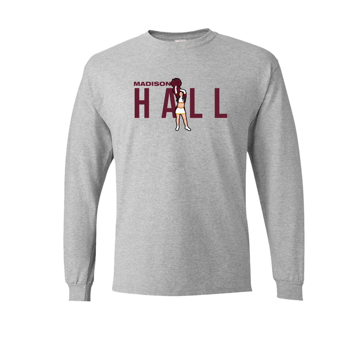 Long Sleeve Tee — Player Name in Grey