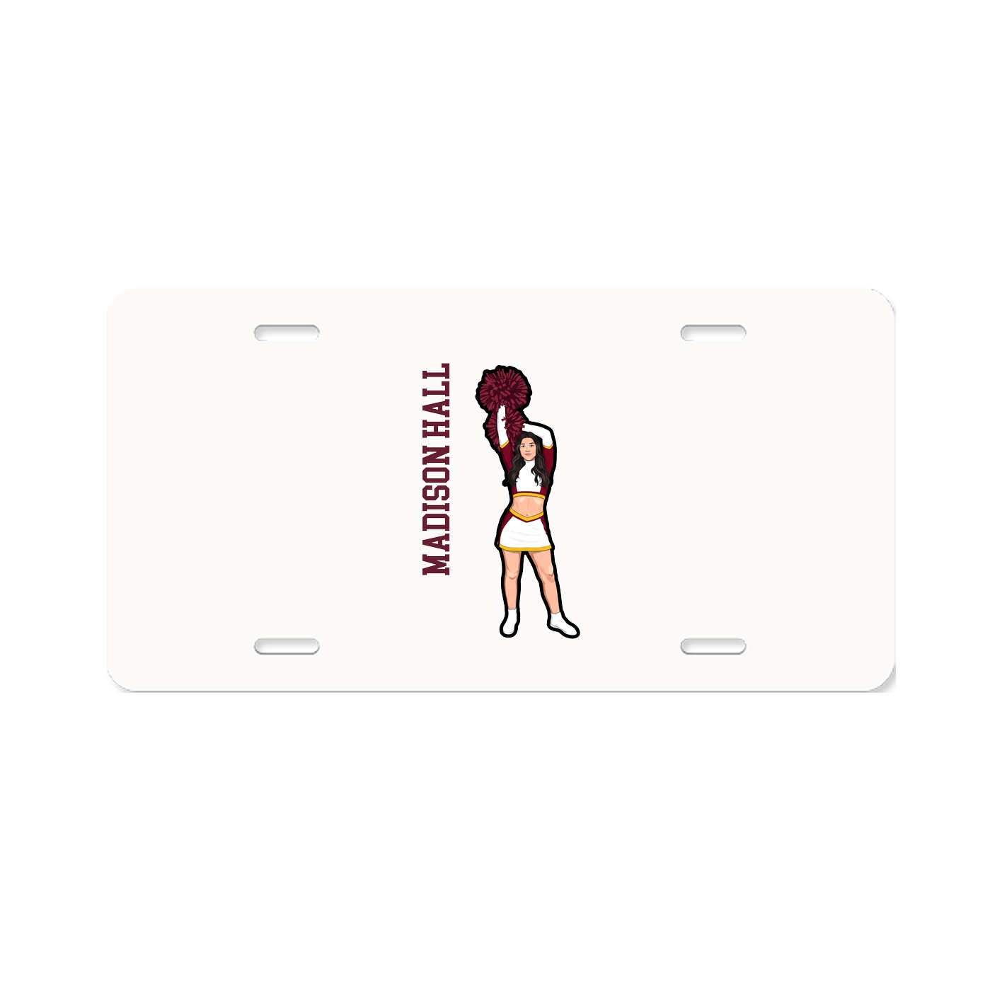 License Plate — Name Vertical in Classic