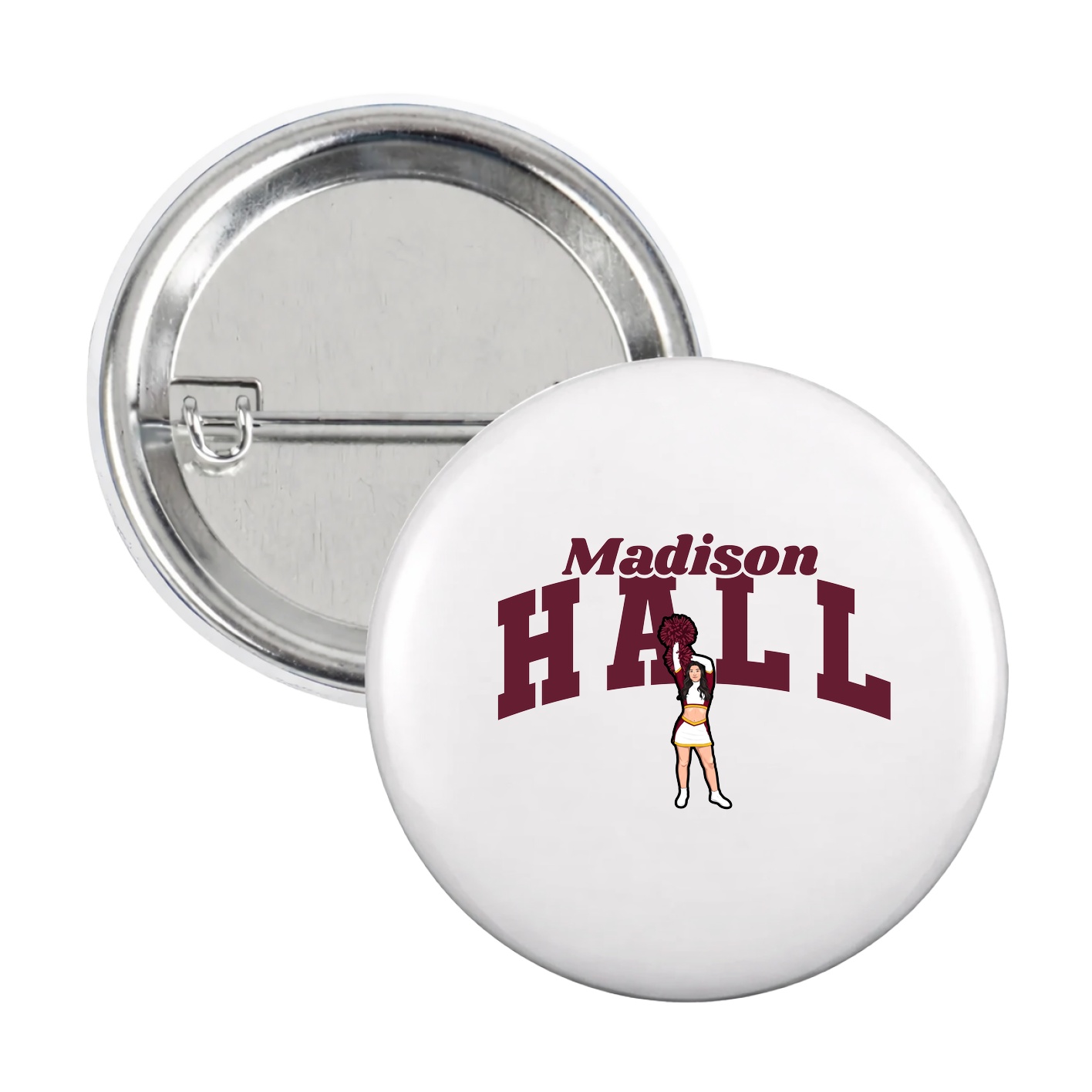 Game Day Button — Signature Arch in White