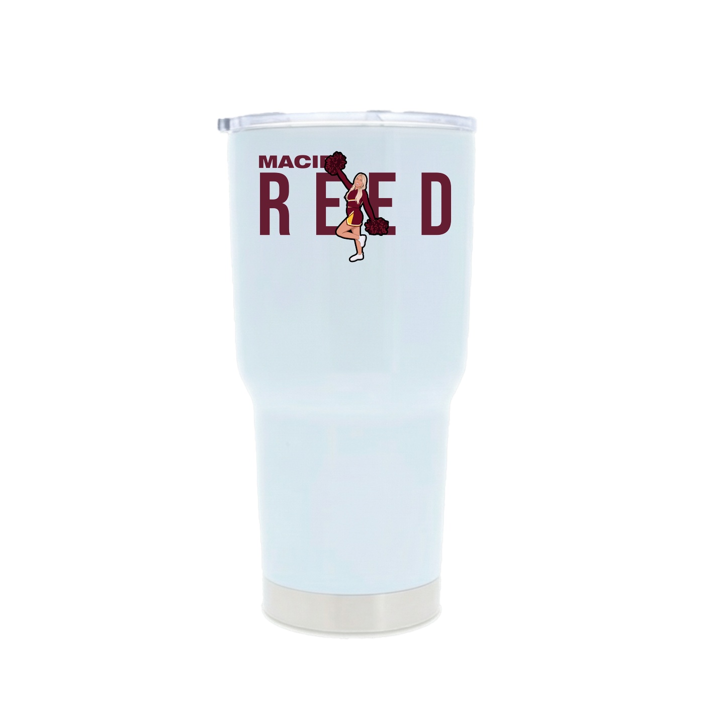 30oz Stainless Steel Tumbler — Player Name in White