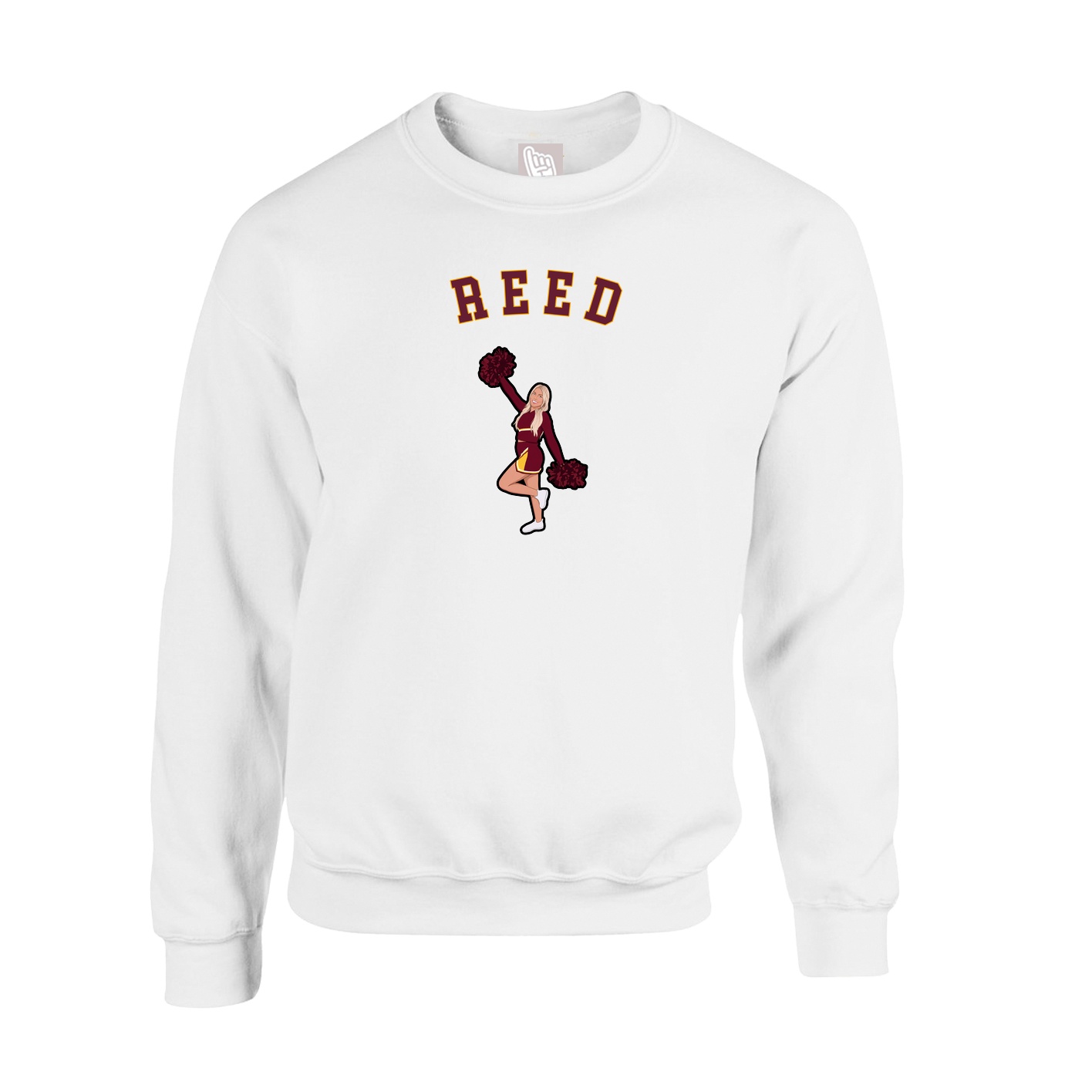 Fleece Crew — Shirsey Arch in White