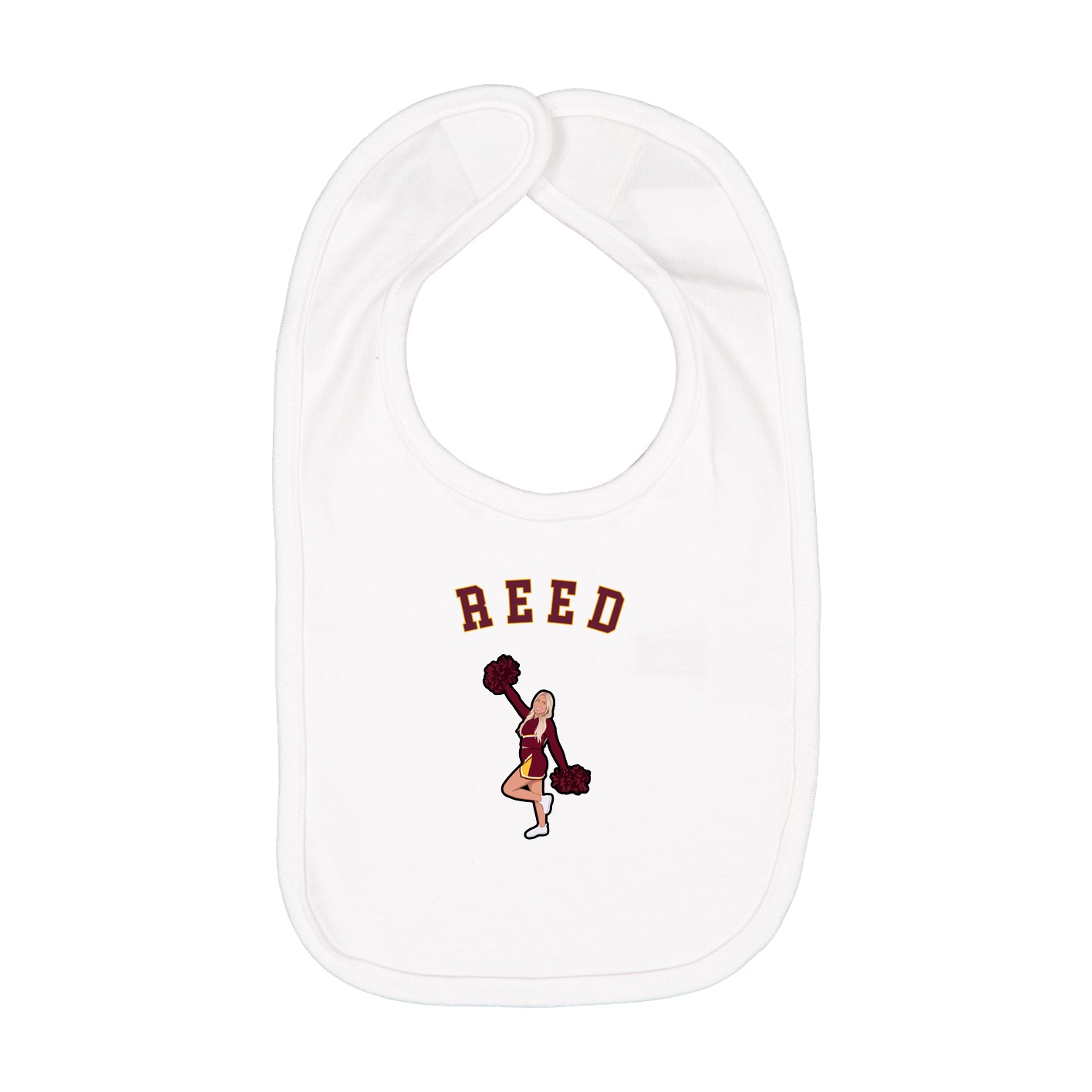 Infant Bib — Shirsey Arch in White