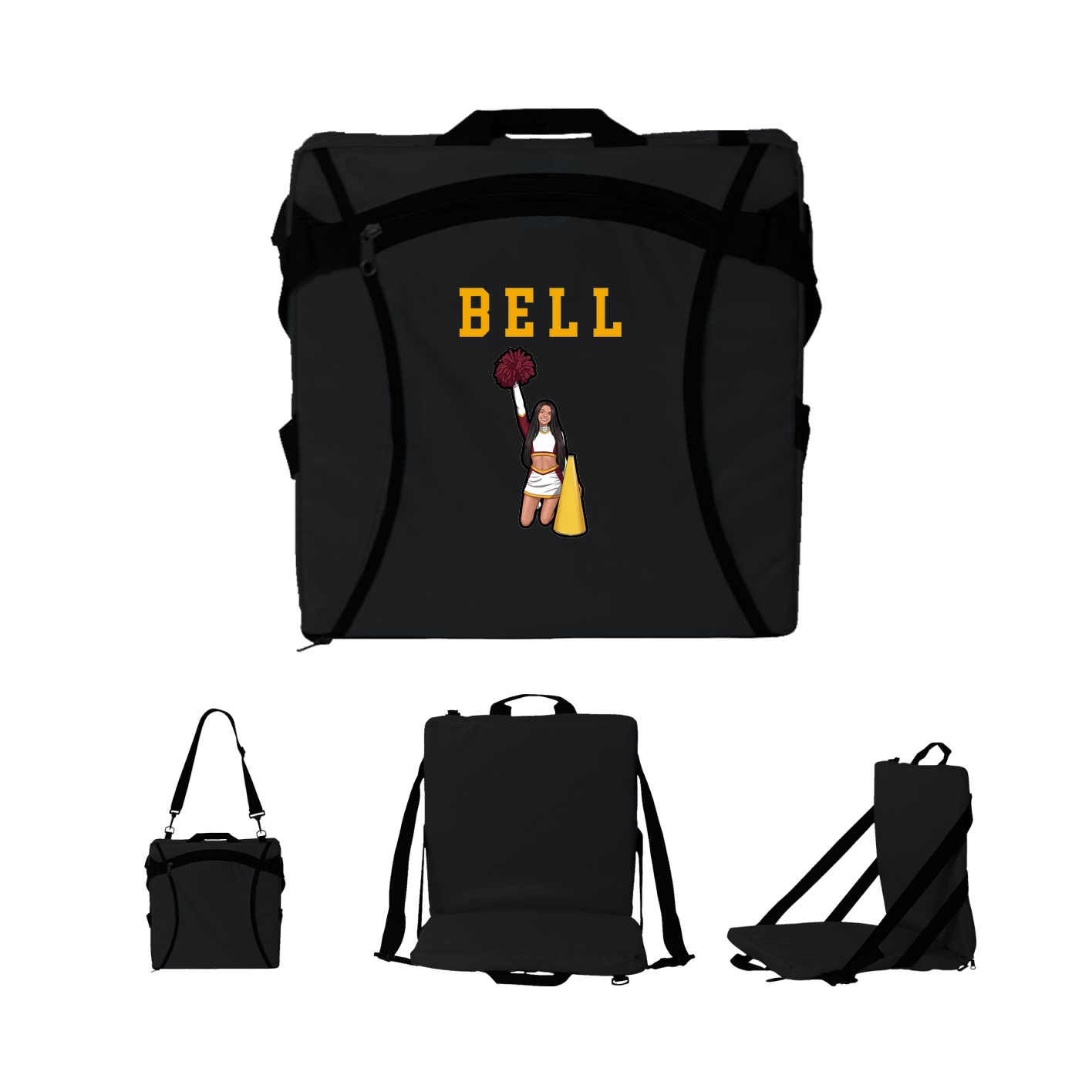 Folding Stadium Seat — Shirsey in Black