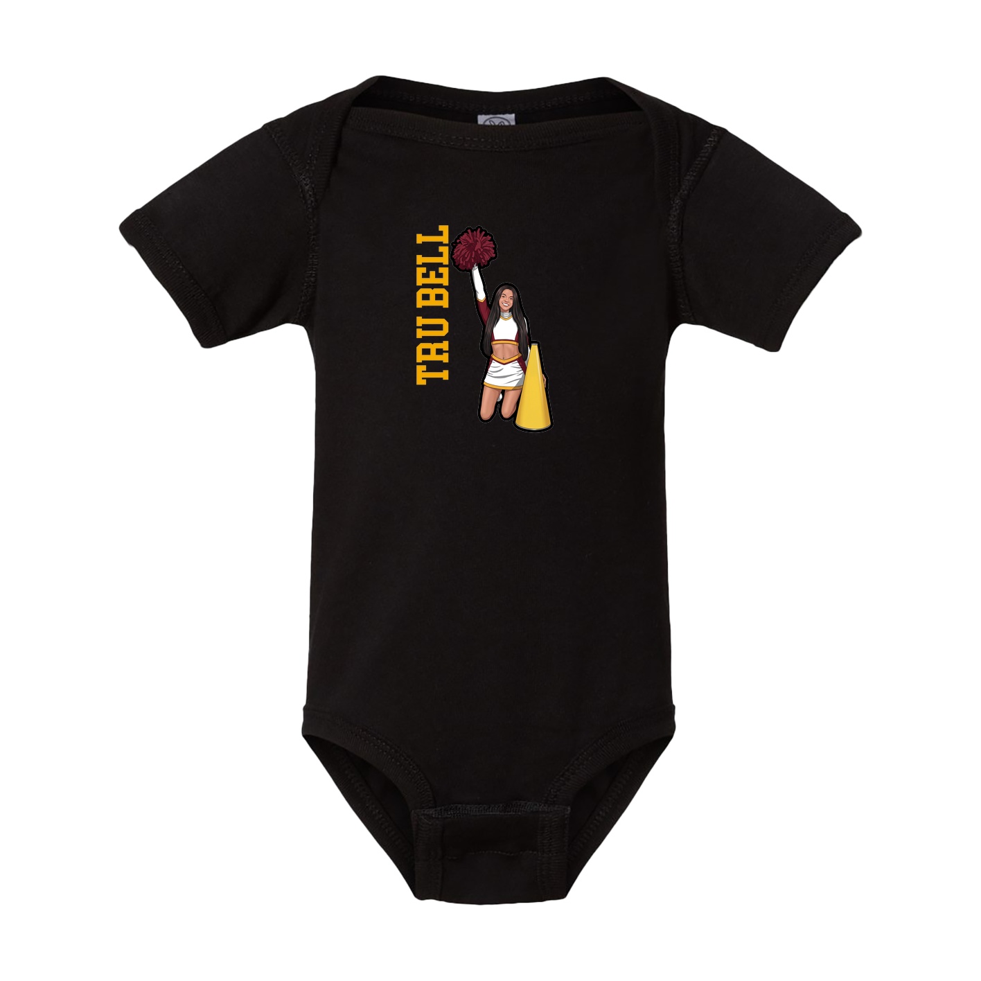 Baby Onesie — Name Vertical in Black