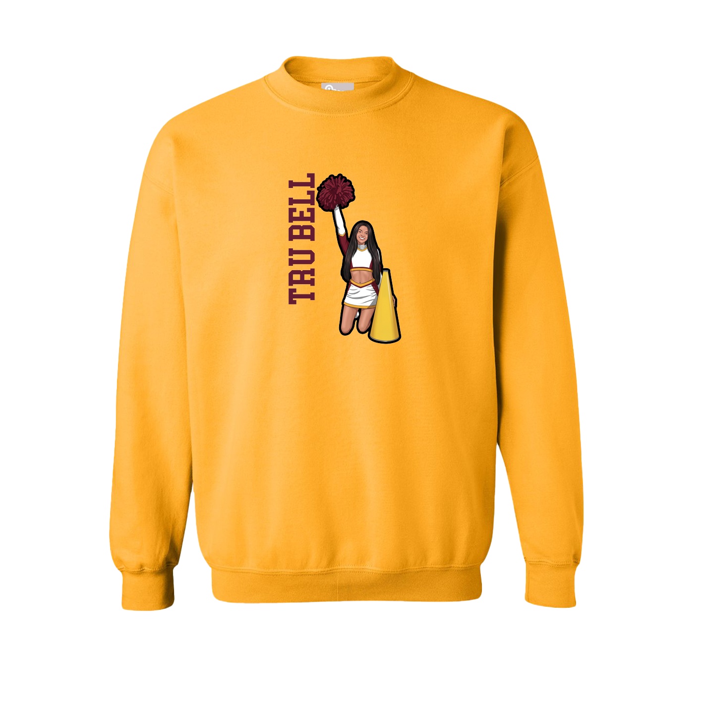 Fleece Crew — Name Vertical in Gold