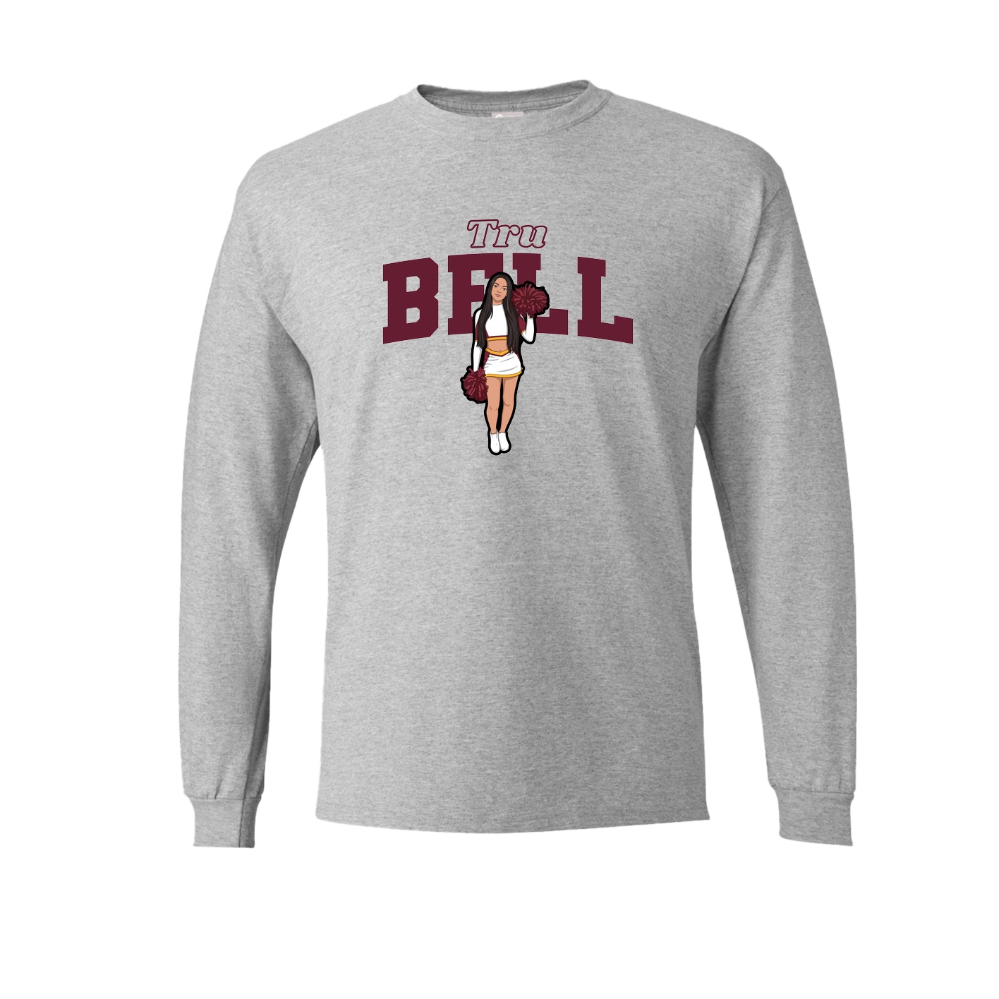 Long Sleeve Tee — Name Arch in Grey