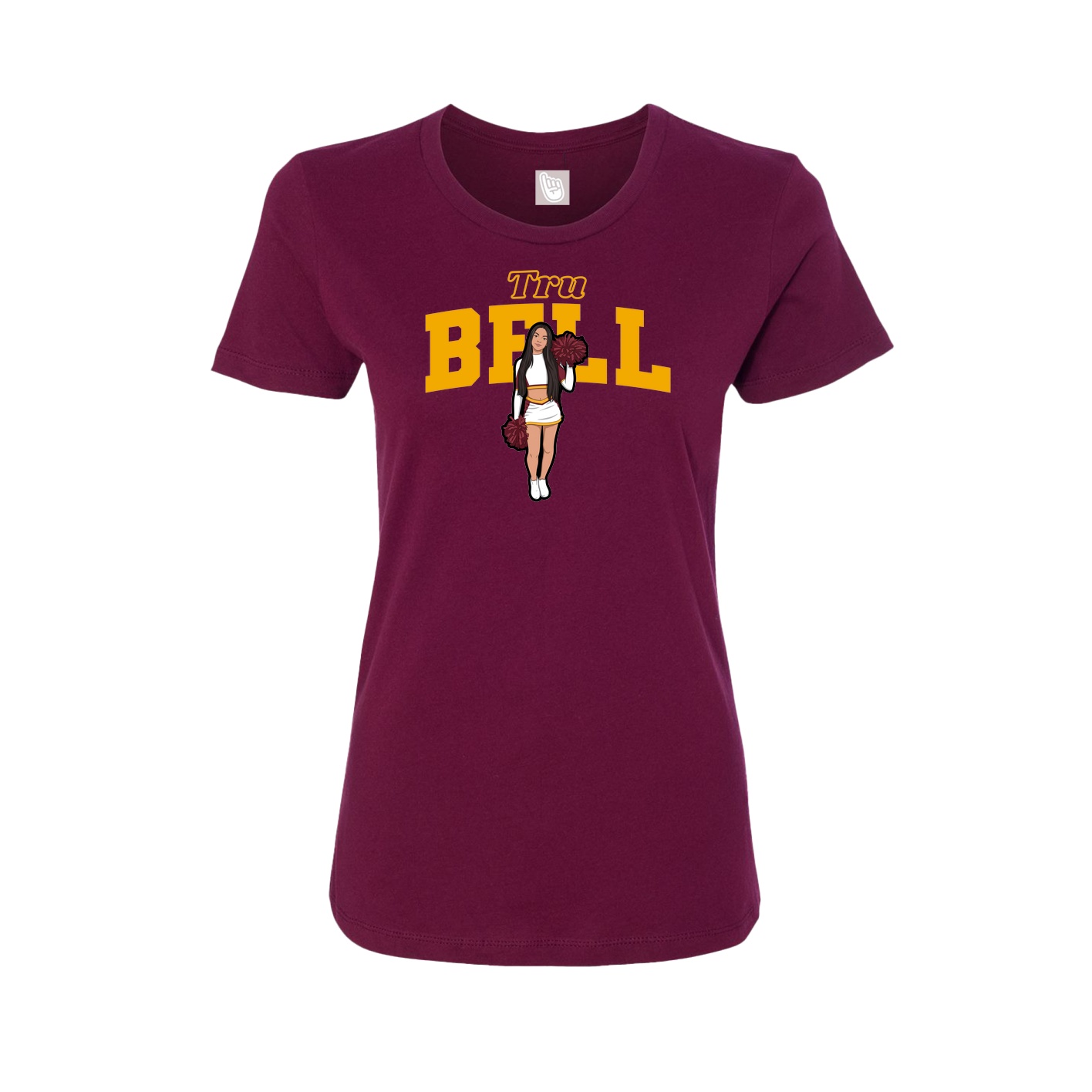 Womens Tee — Name Arch in Maroon