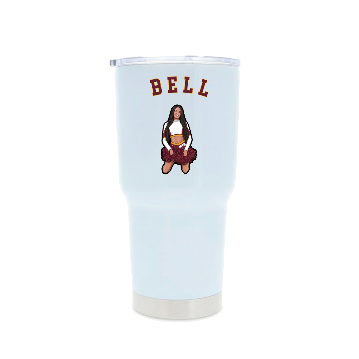30oz Stainless Steel Tumbler — Shirsey Arch in White
