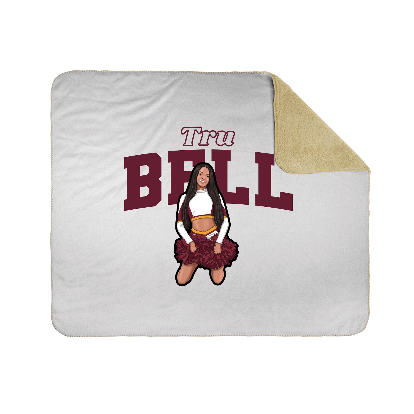 Throw Blanket — Name Arch in White