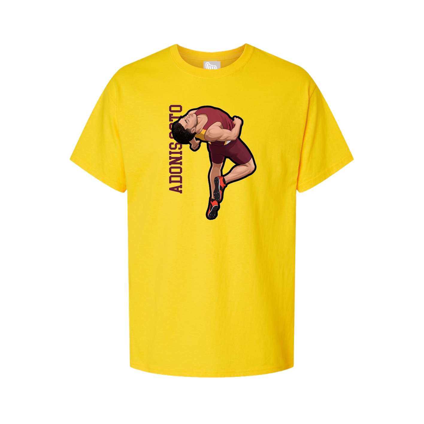 Youth Tee — Name Vertical in Gold