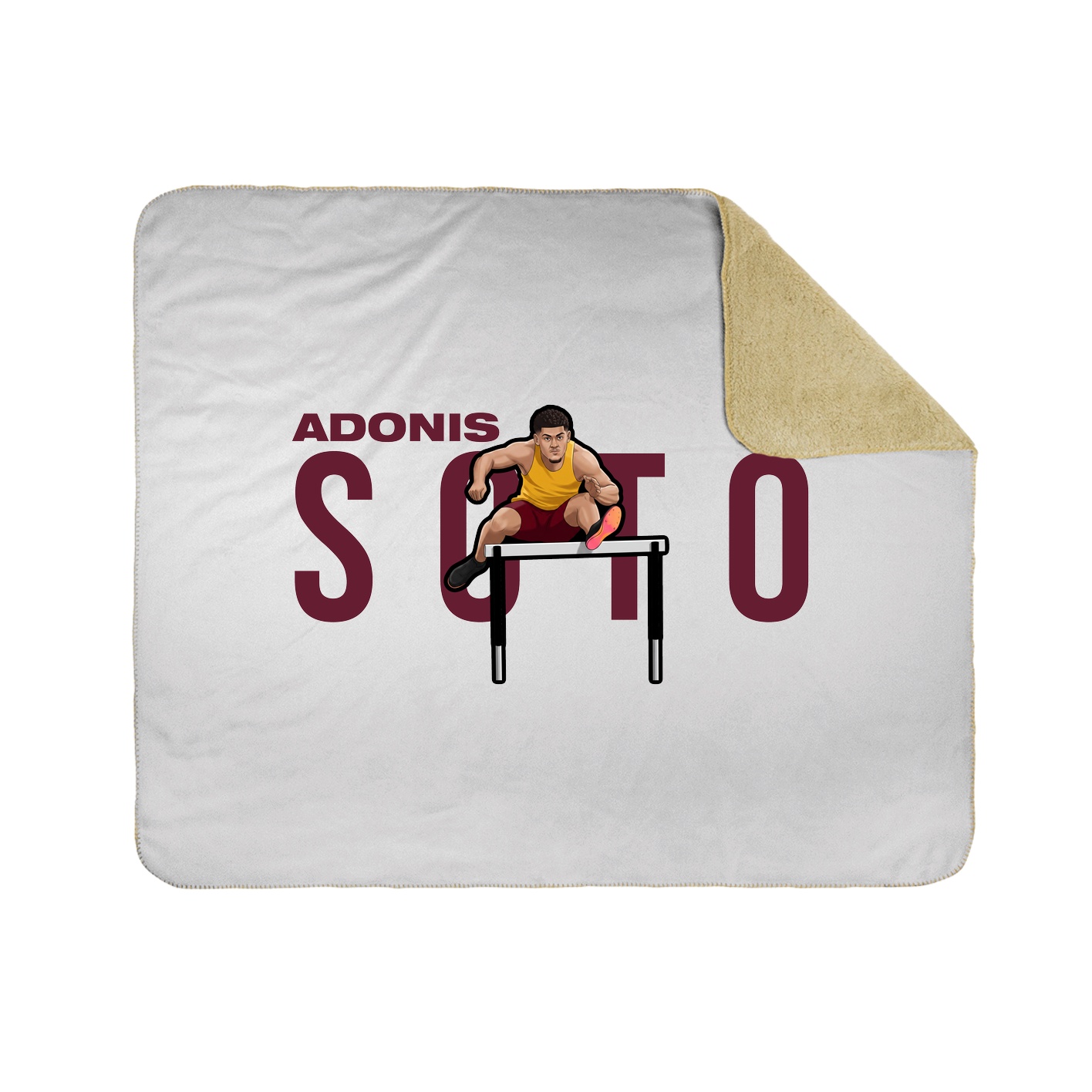 Throw Blanket — Player Name in White