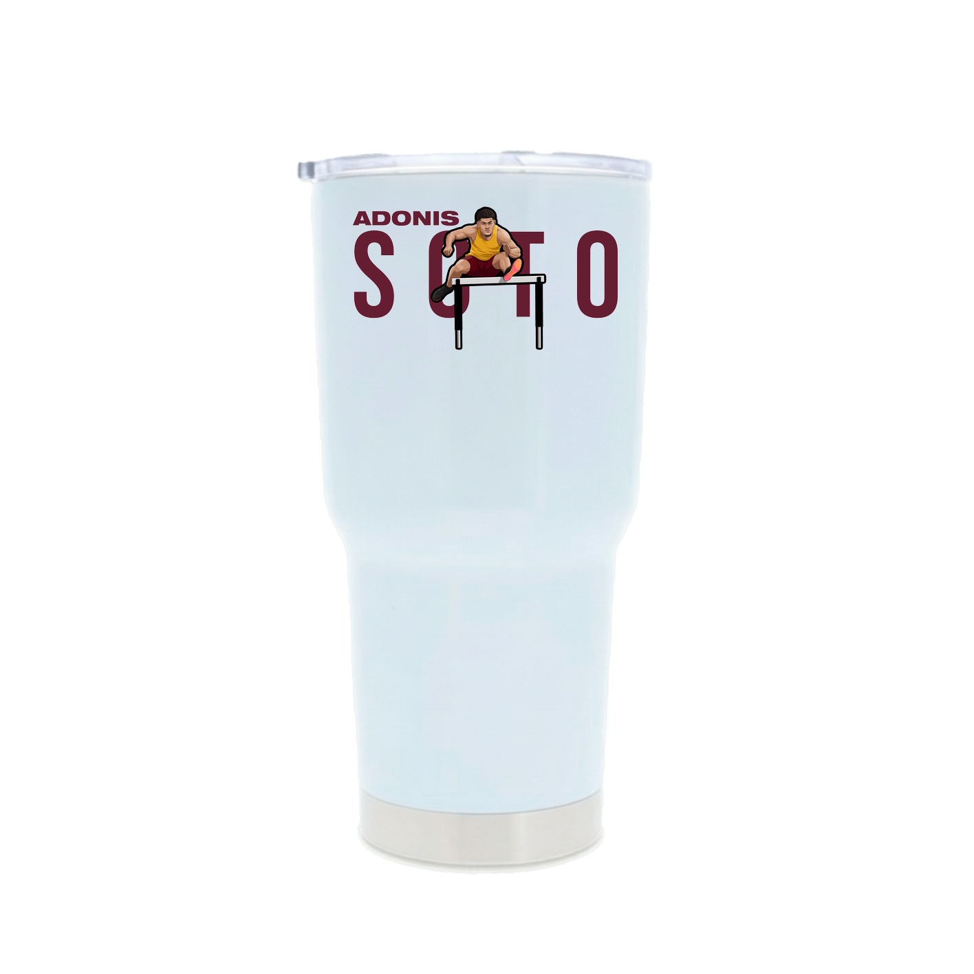 30oz Stainless Steel Tumbler — Player Name in White