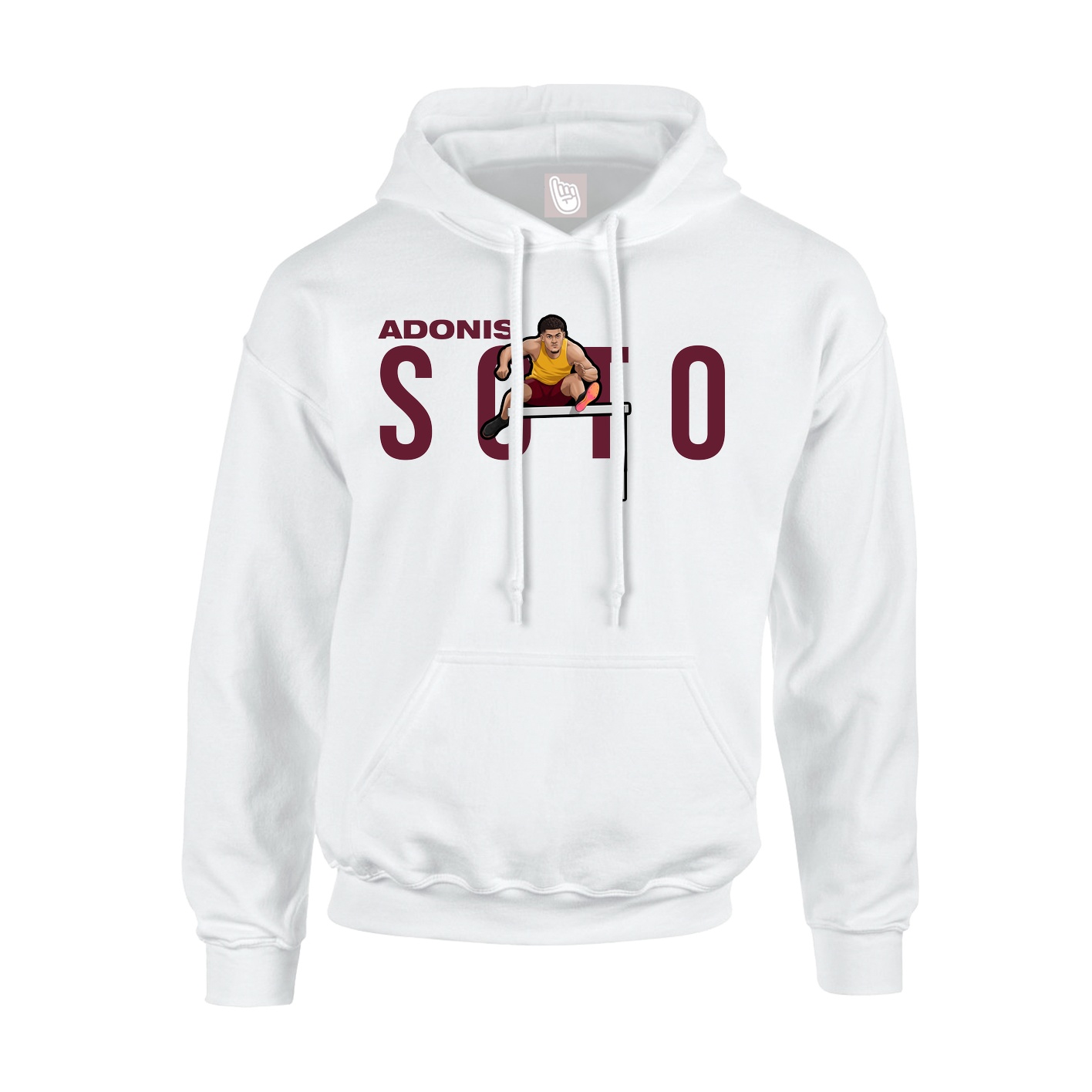 Youth Hoodie — Player Name in White