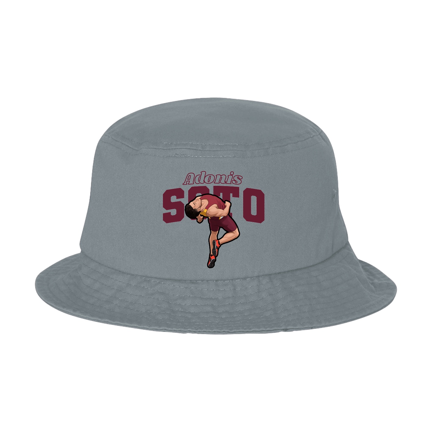 Bucket Cap — Name Arch in Grey